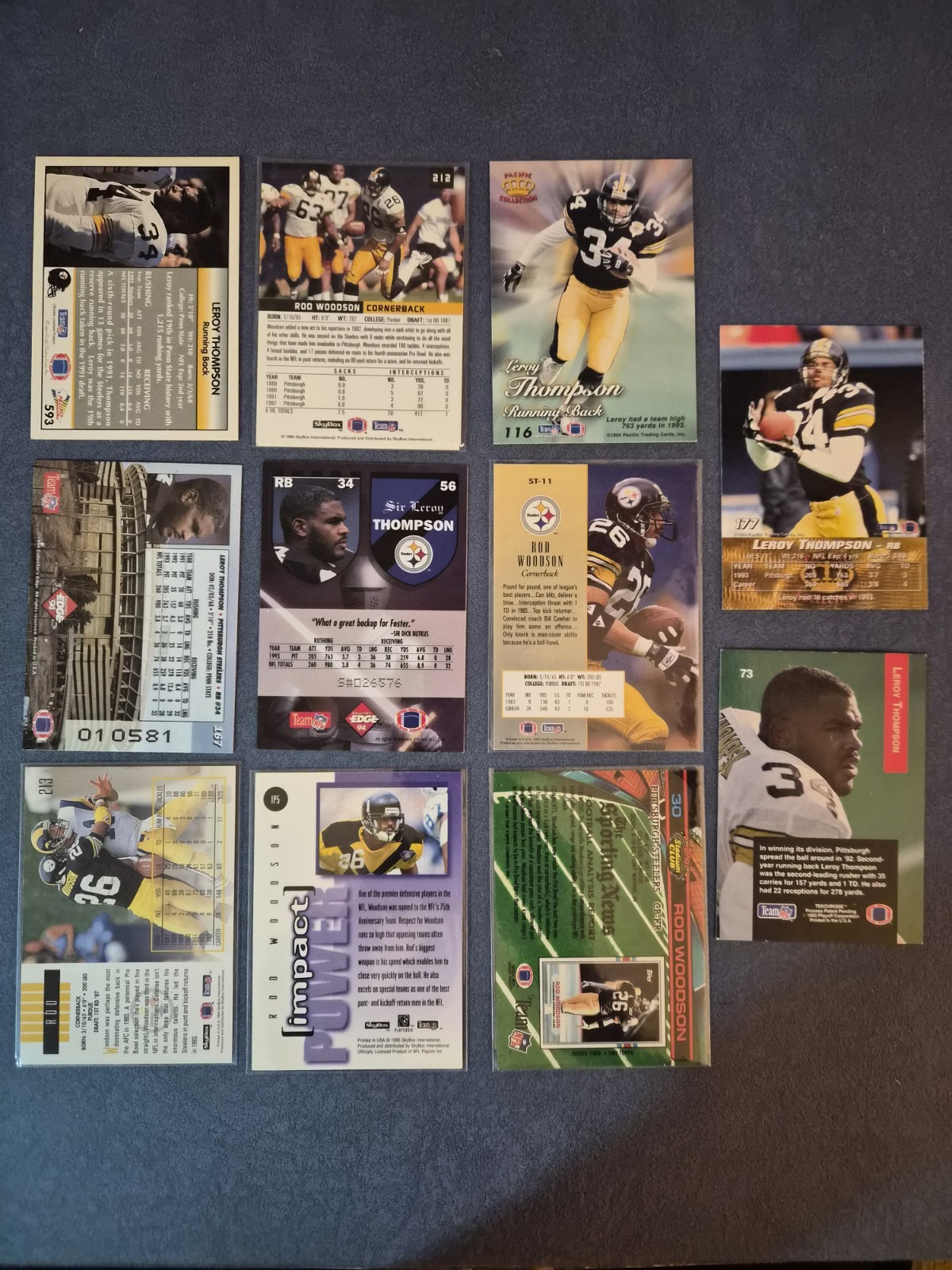 1990s Pittsburgh Steelers 110-Card Lot Rod Woodson Louis Lipps Blitzburgh Era