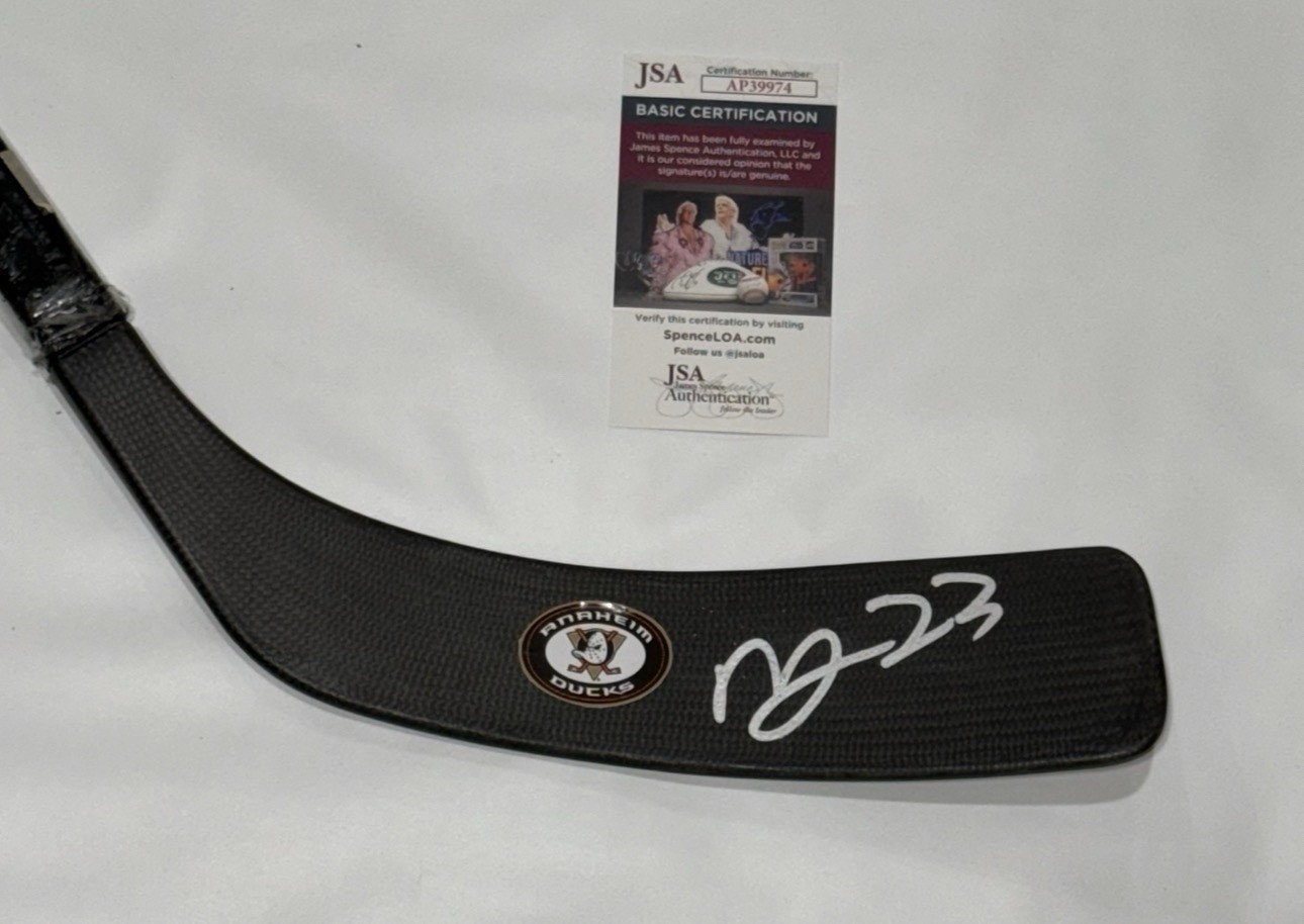 MASON MCTAVISH SIGNED FULL SIZE HOCKEY STICK ANAHEIM MIGHTY DUCKS JSA COA