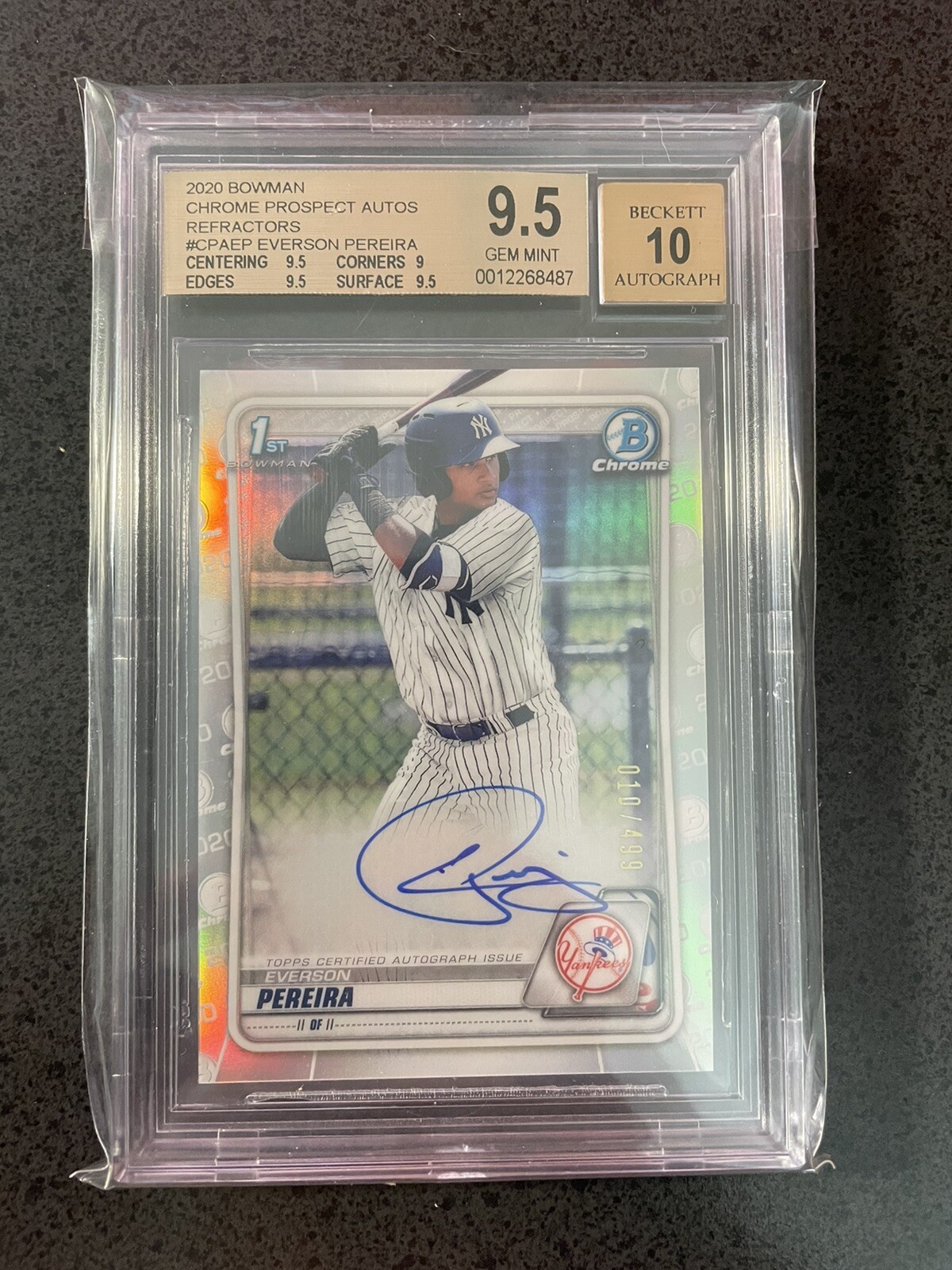 2020 Bowman Chrome Everson Pereira Auto Rainbow lot #/5, /25, /50, and more🔥📈