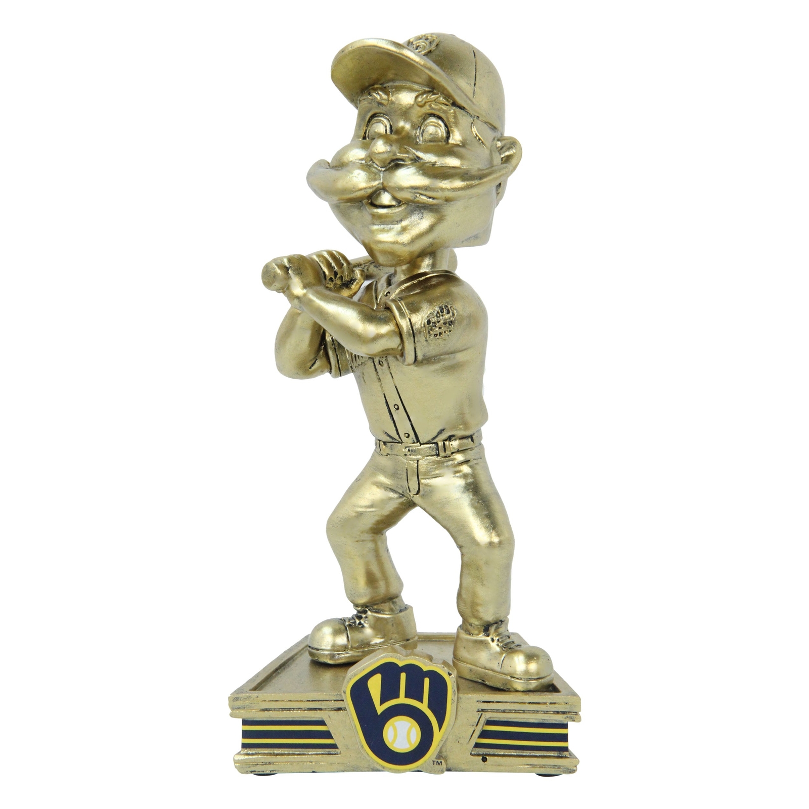 Bernie Brewer Milwaukee Brewers Gold Mascot Bobblehead MLB Baseball