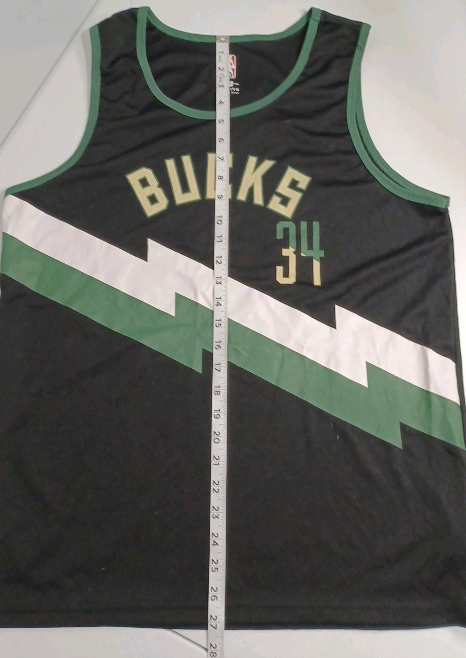 Giannis Antetokoumpo Milwaukee Bucks Jersey Mens Sz M Black Stretch NBA (L7)
