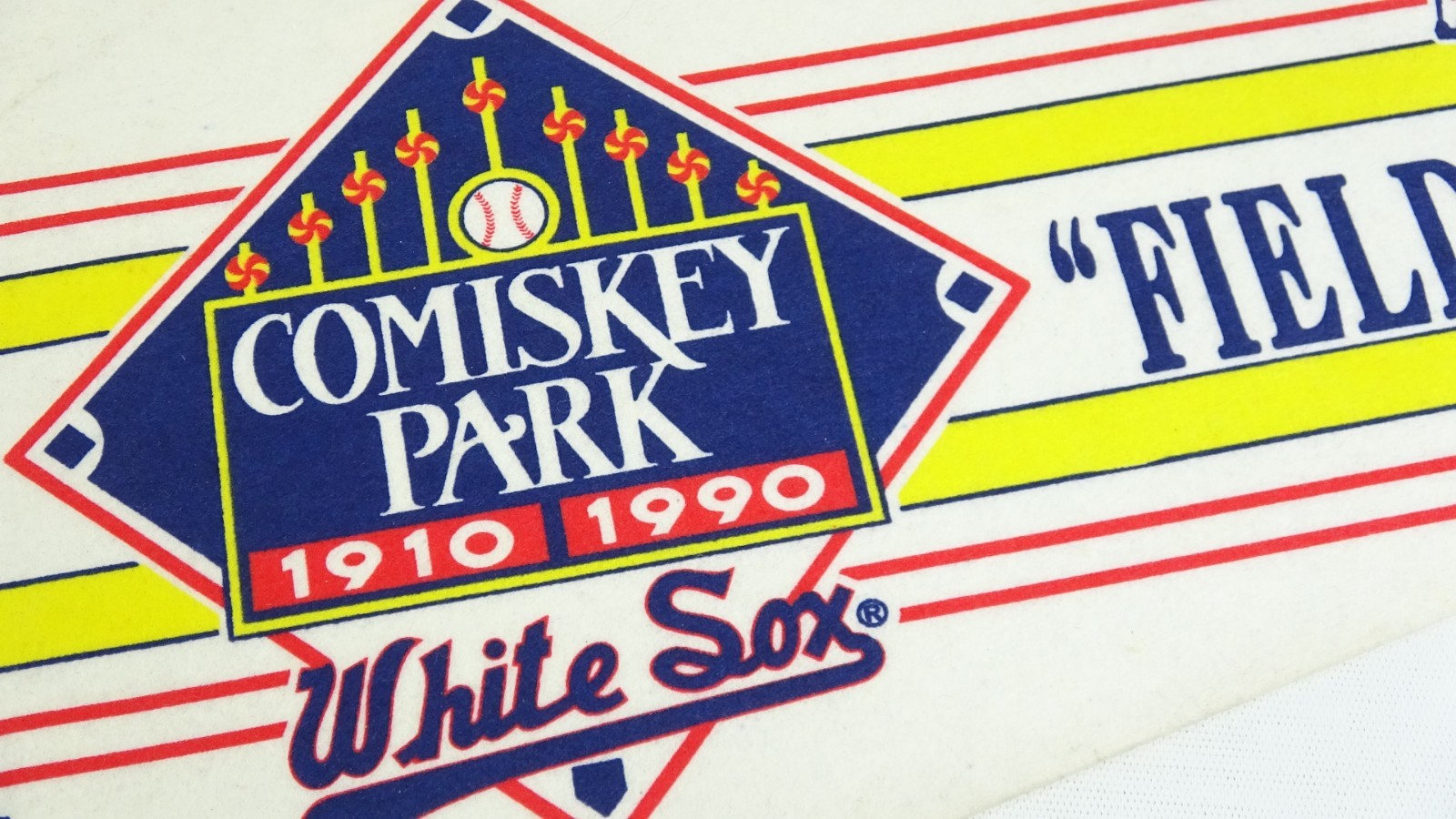 Chicago White Sox Comiskey Park 1910 – 1990 Field Of Memories Pennant