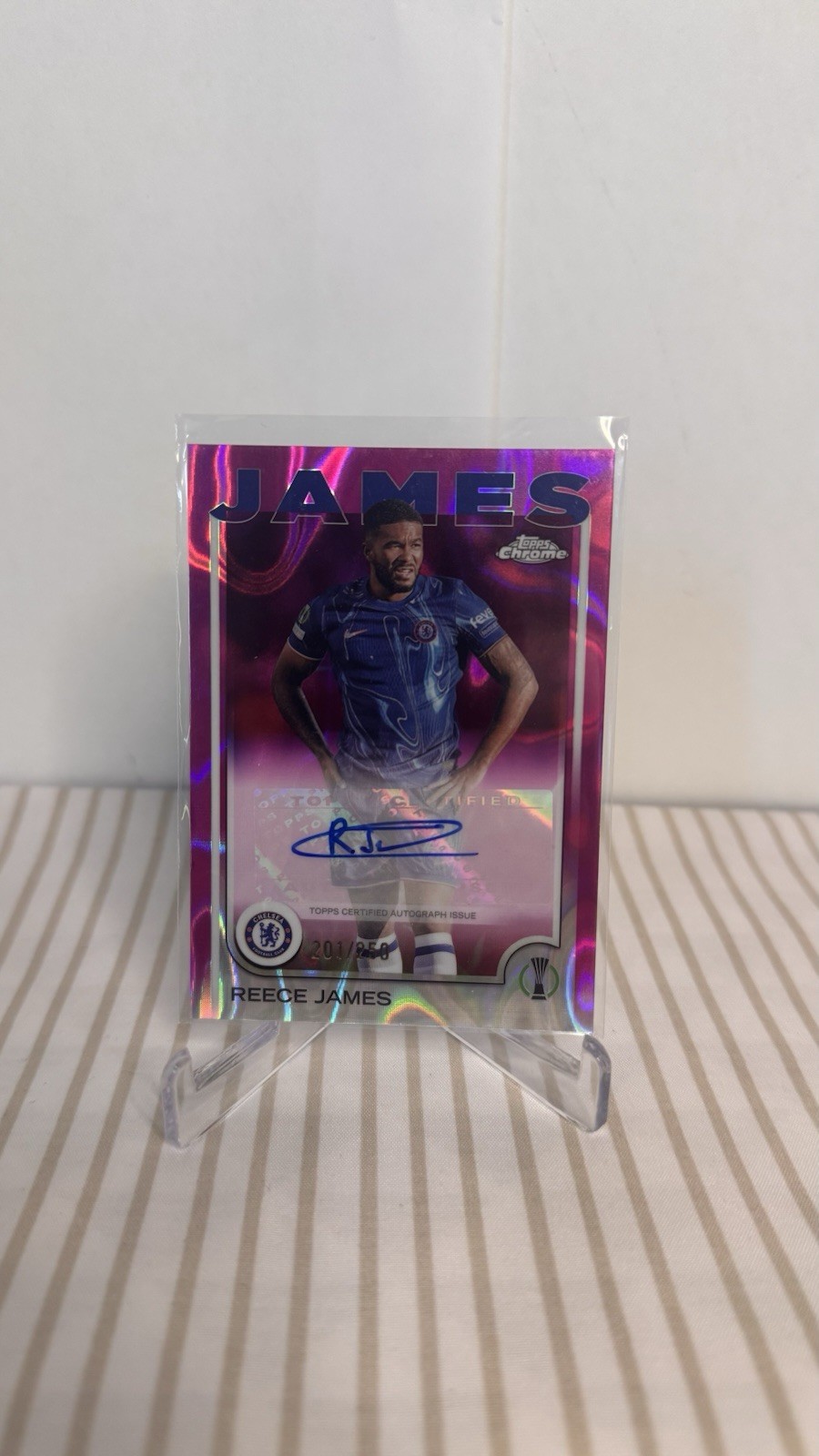 Topps Chrome 2024-25 UEFA Reece James Chelsea Chrome Autographs Auto #CA-RJ