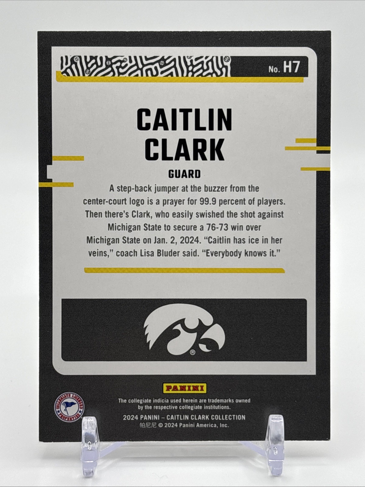2024 Panini Caitlin Clark Collection – Highlights Caitlin Clark #H7 Dots (RC)