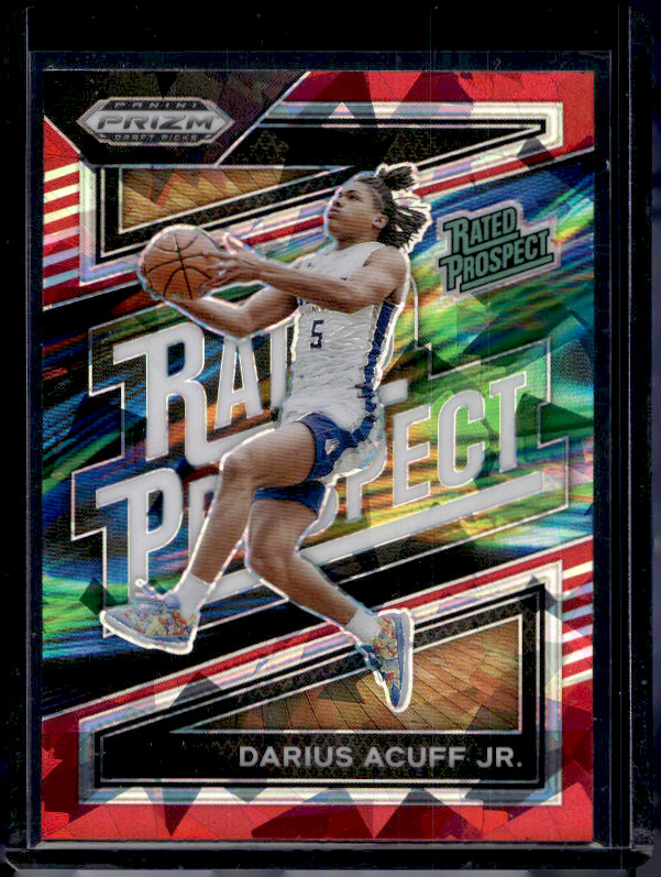 2024-25 Panini Prizm Draft Picks – Rated Prospect Darius Acuff Jr. #7 Red Ice…
