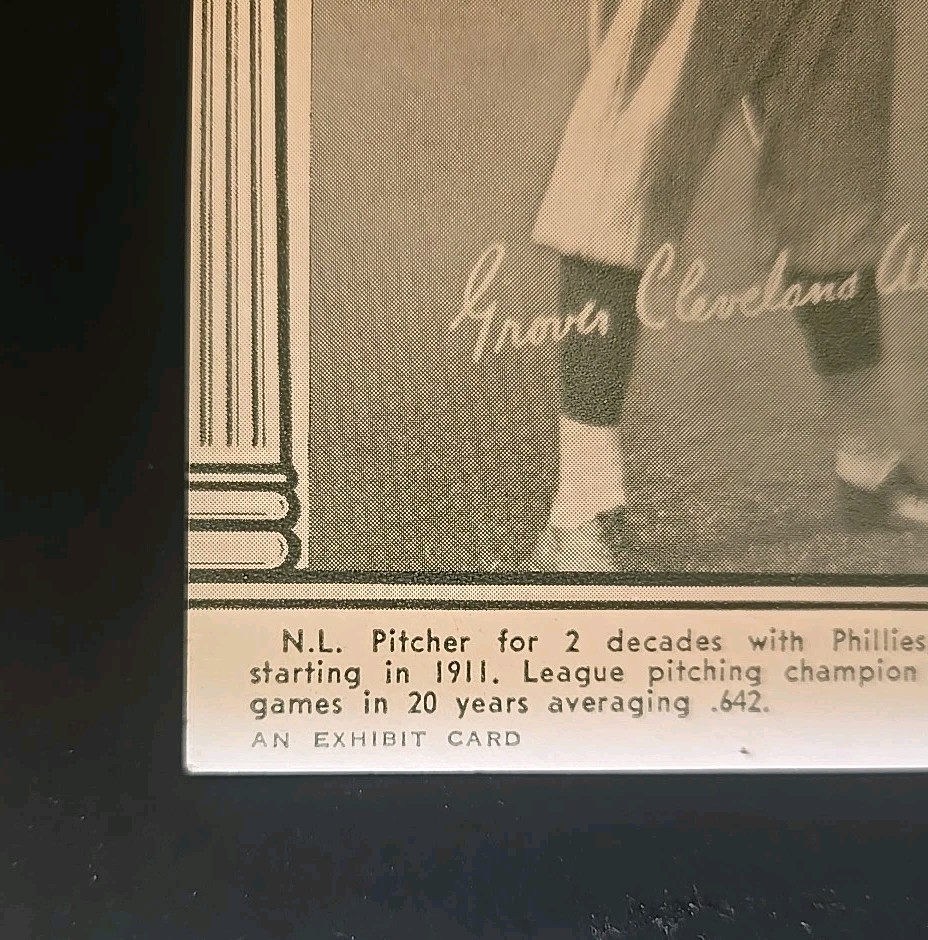 Grover Cleveland Alexander ● 1948 Hall Of Fame Exhibit Card ● VG/EX ● See Below