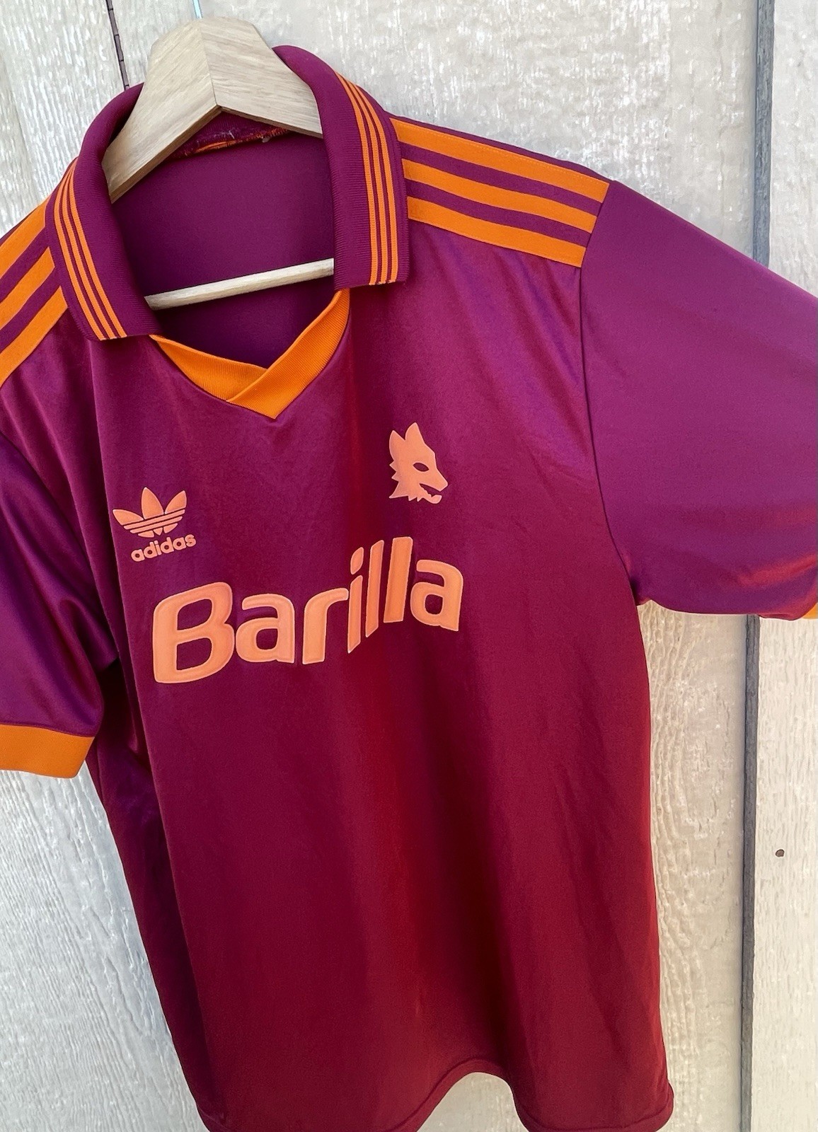 ROMA Jersey Size LARGE 1992 1993 HOME Shirt Soccer Football Italy Serie A