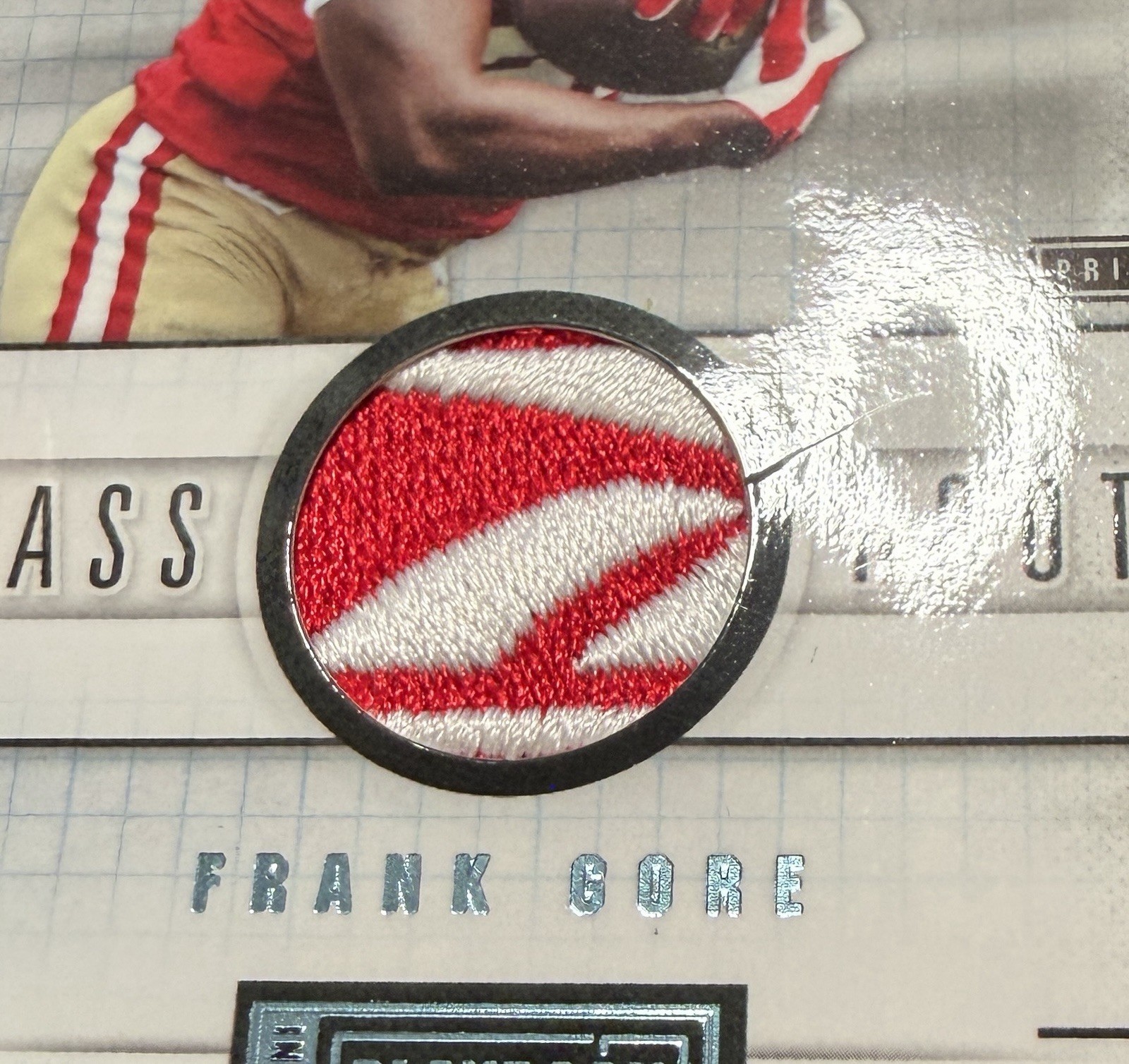 2012 Panini Playbook Frank Gore Game Worn Patch Reebok Logo 1/1 One of One