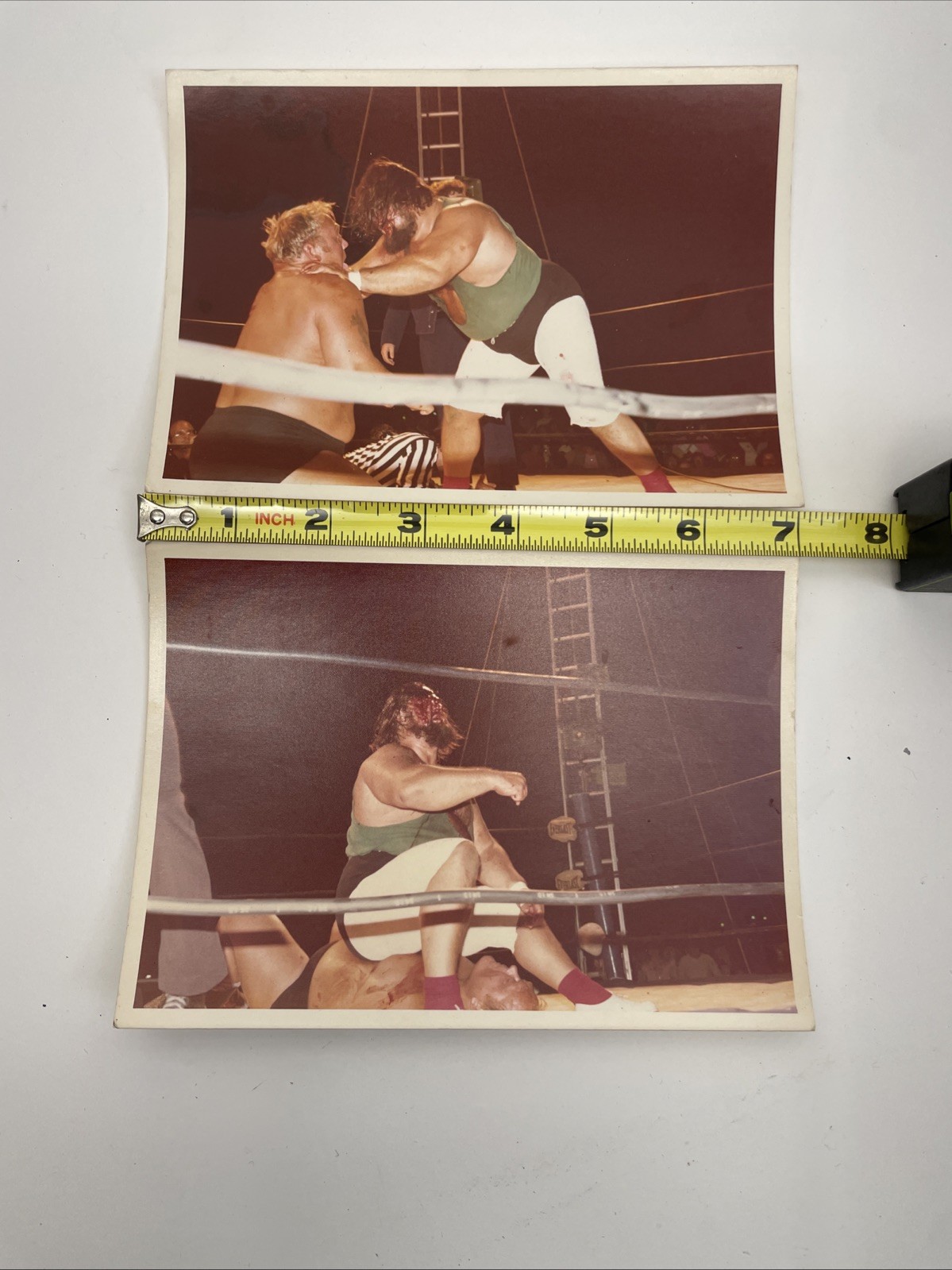 Original Vintage 70’s Wrestling Photo Unknown Bloody WWwf Nwa Awa 1975 Wwf
