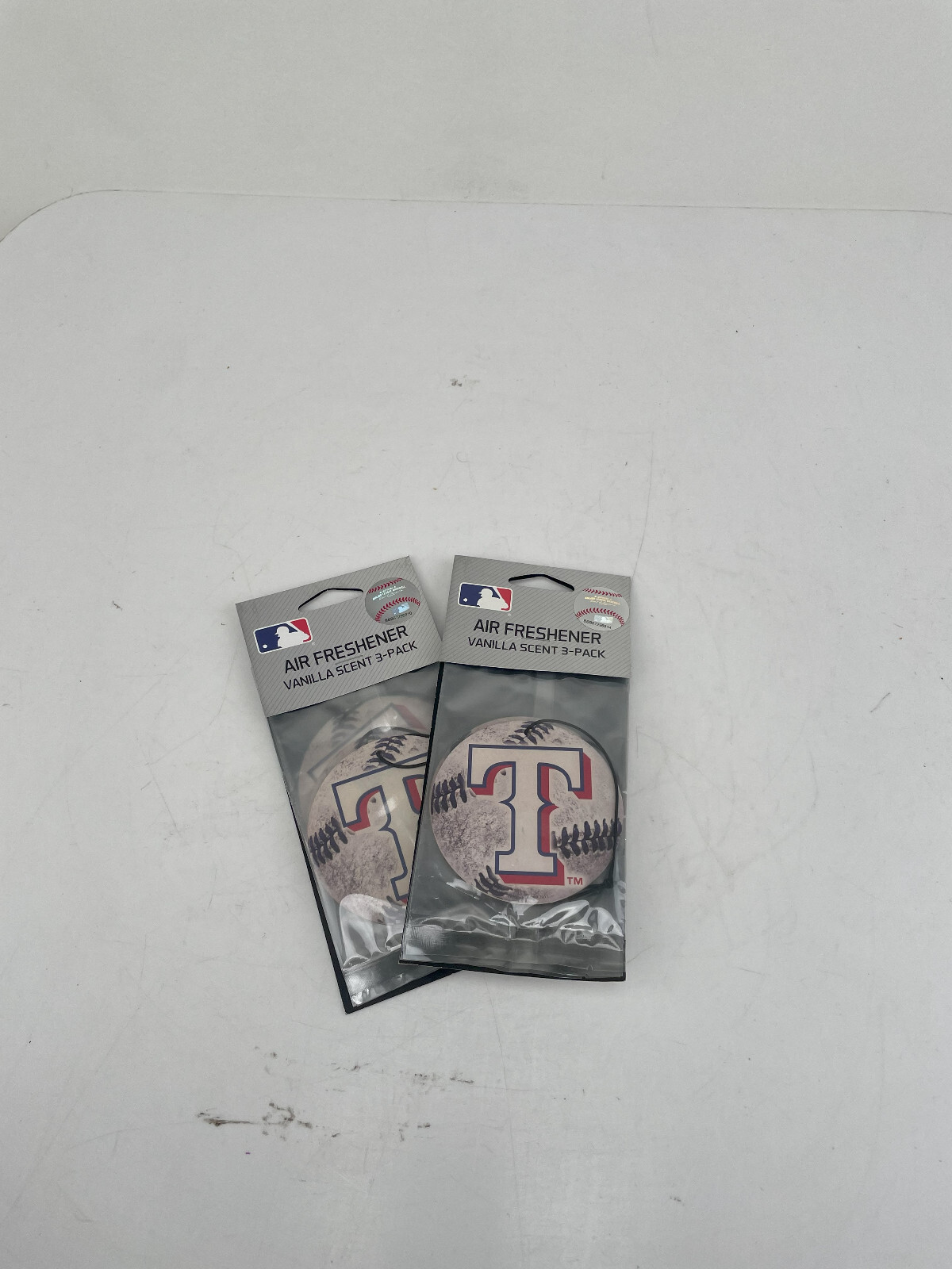 New 2 Set of MLB 3pk VanillaScent Hanging Air Freshener Texas Rangers