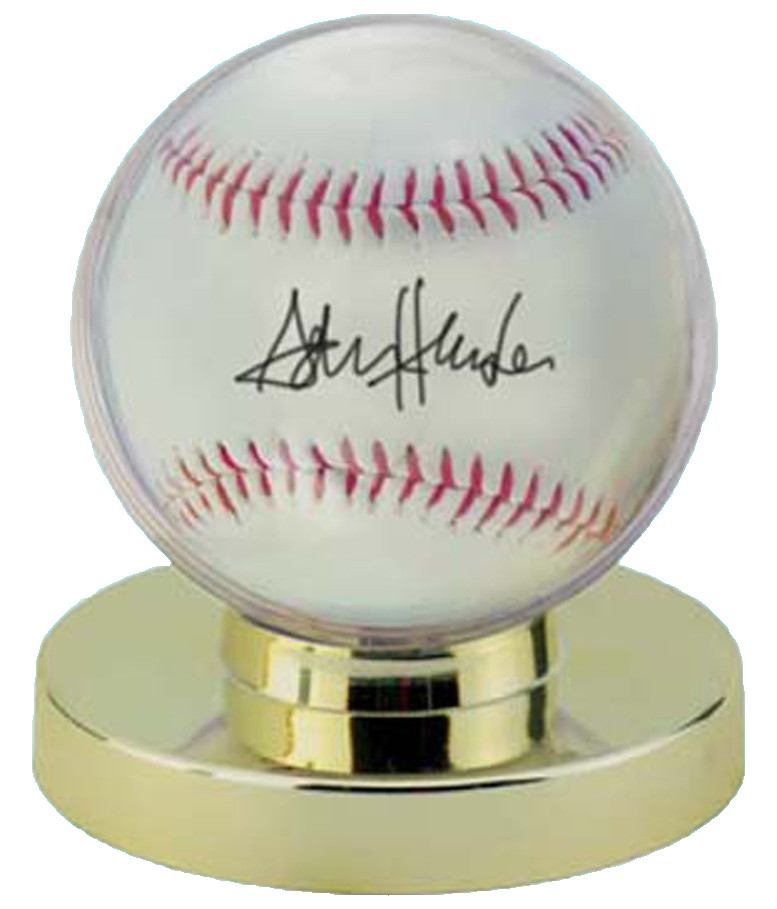 Ultra Pro Baseball Holder Gold Base Display Case Acrylic Ball Globe Pedestal