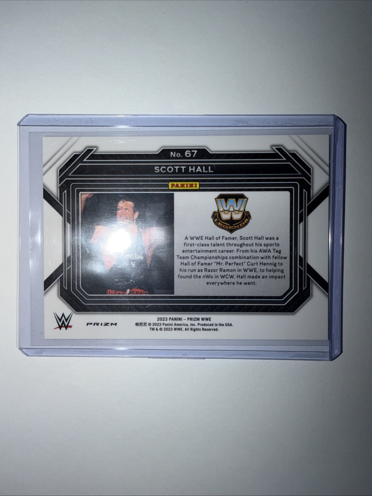 2023 Panini Prizm WWE – Variation Scott Hall #67 Under Card Prizm