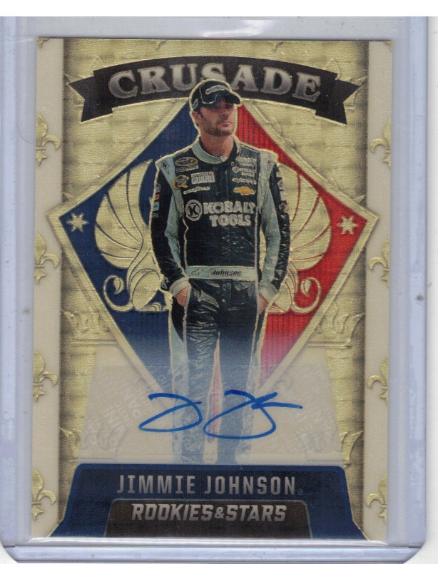 2022 Panini Chronicles JIMMIE JOHNSON Autographed Gold Vinyl Card 1/1