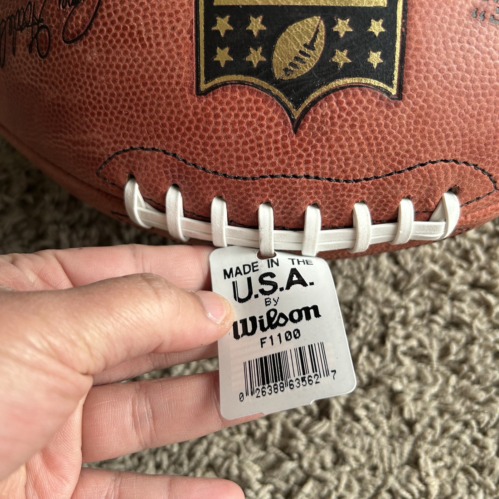 Brand New NFL Authentic Leather Wilson”The Duke” Game Football~Unknown Signature