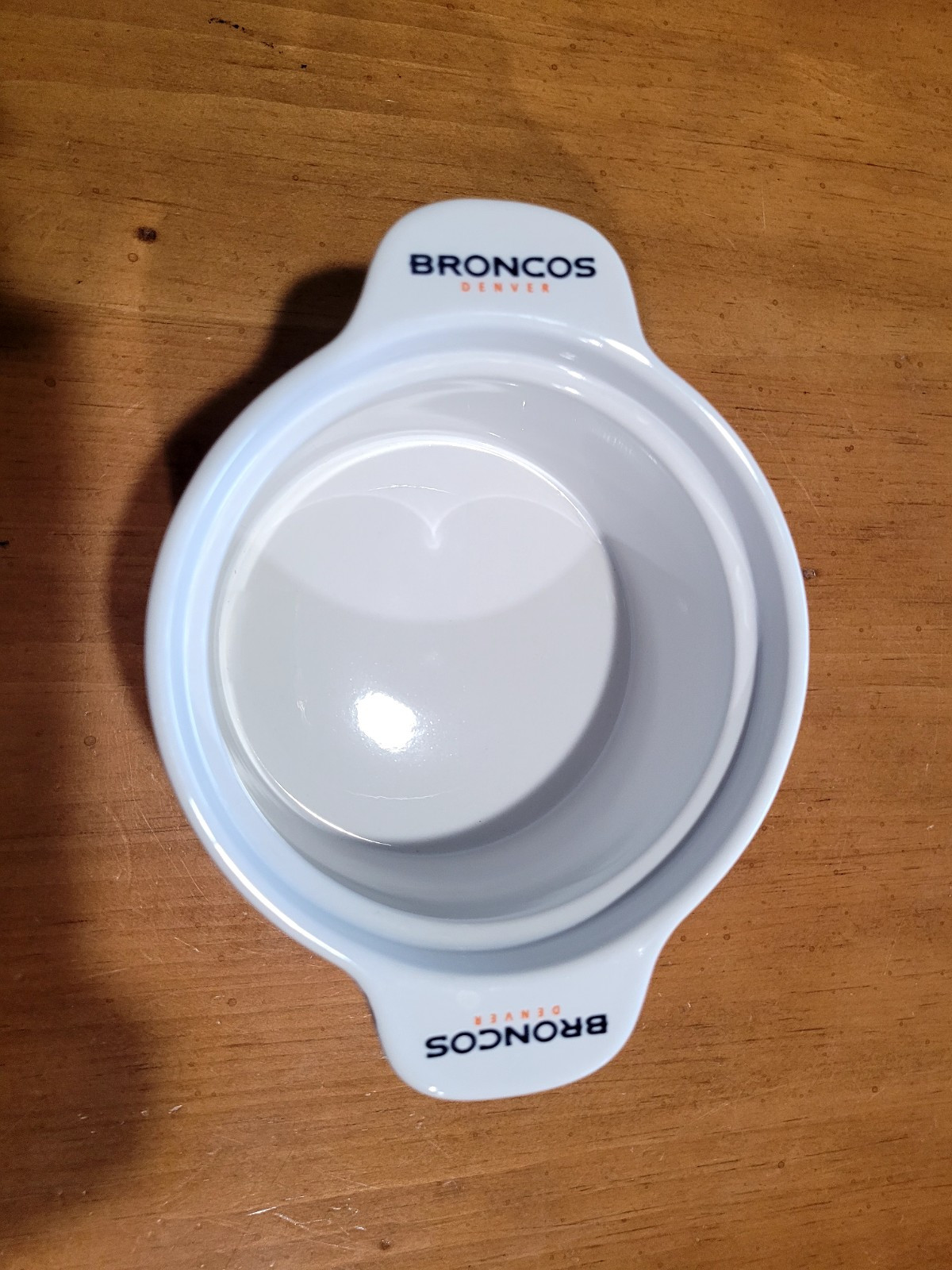 Denver Broncos Game Time 23 oz Bowl w/Lid, Ceramic w/Handles, Chili, Cereal, Dip