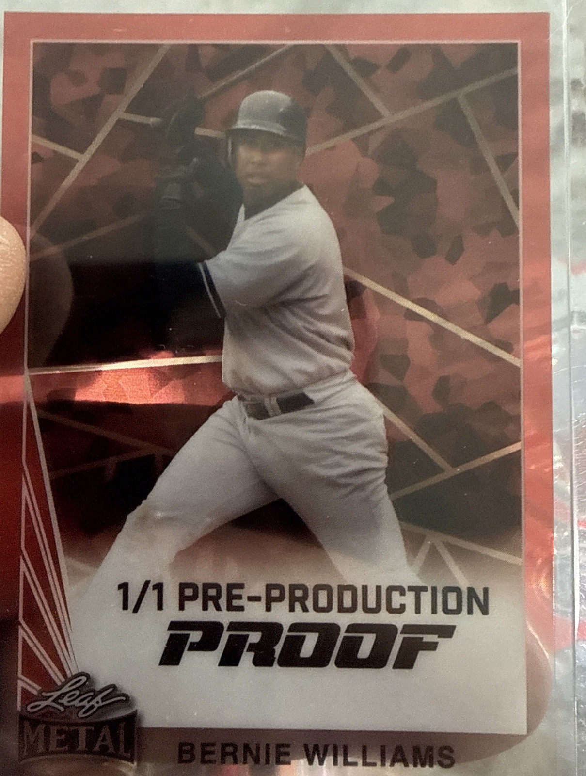 Leaf 2024 Collective Bernie Williams #90B-17 1/1 Pre-Production Proof Baseball