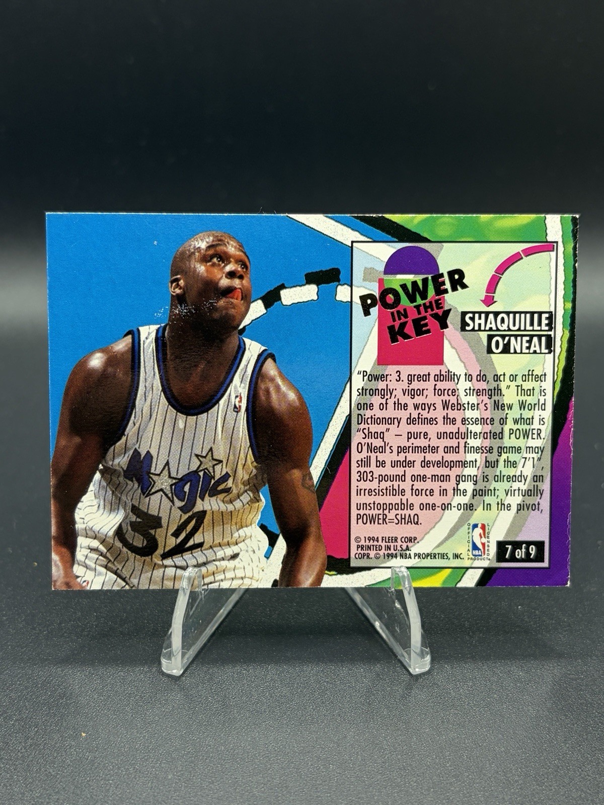 Fleer 1994-95 Fleer Ultra Shaquille O’Neal Magic Power in the Key #7 of 9