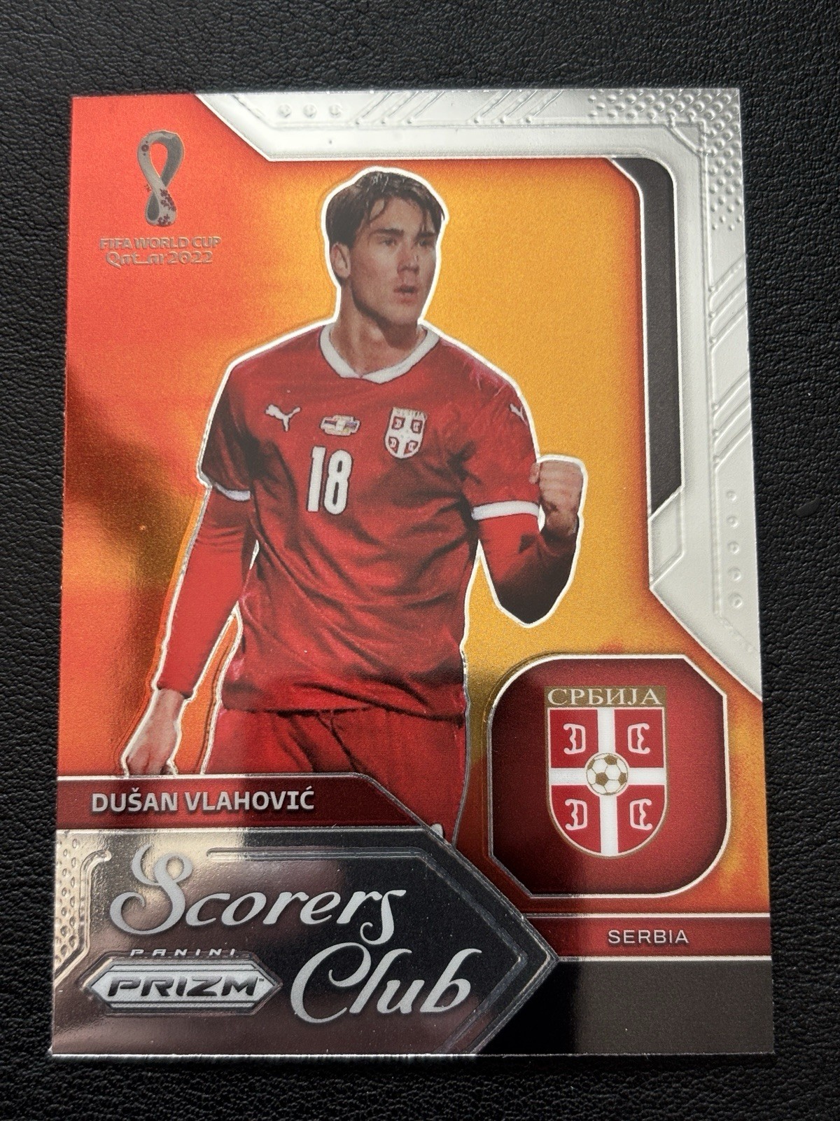 Dusan Vlahovic 2022 Panini Prizm FIFA World Cup #26 Serbia Scorer’s Club