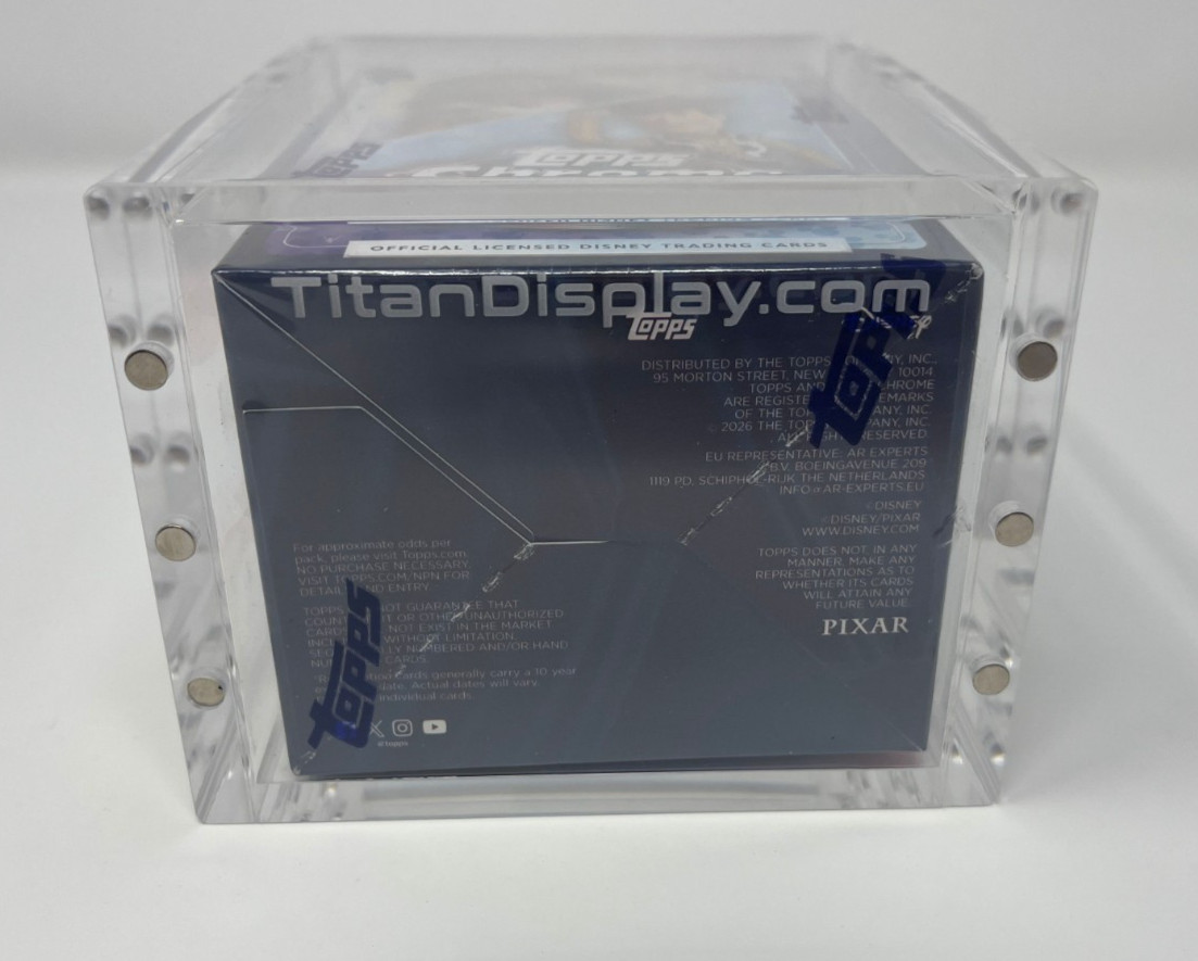 Acrylic Display Case Magnetic Lid FITS 2026 Topps Chrome DISNEY Blaster Box