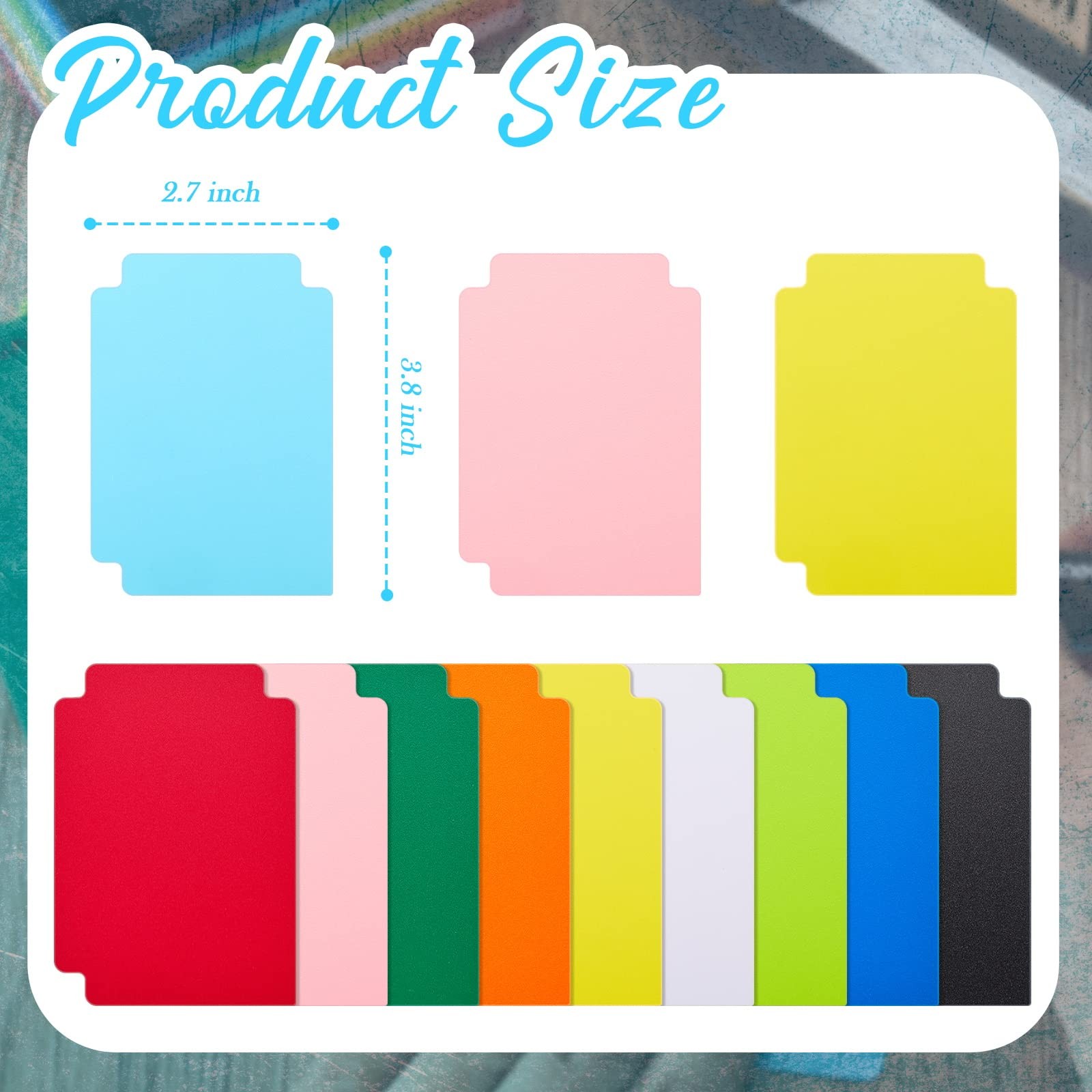 50 Pcs Trading Card Dividers Plastic Card Dividers, Multicolor Frosted Separa…