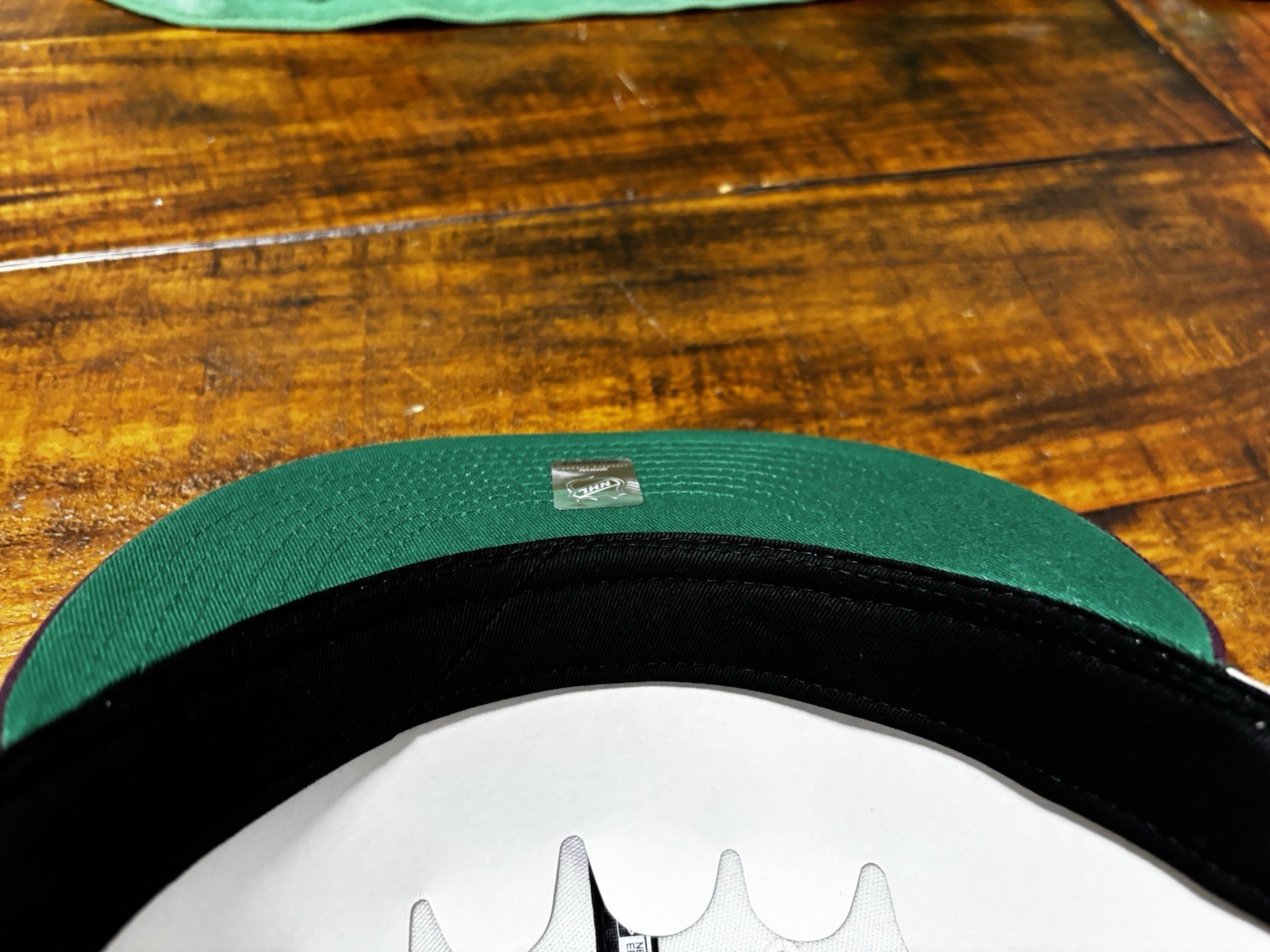 Anaheim Mighty Ducks Off White Plum New Era Fitted 7 3/4 Green Glow In The Dark