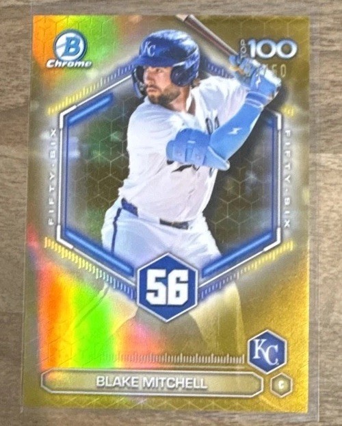 2026 Bowman – Chrome – Blake Mitchell Top 100 Prospects Gold Refractor /50