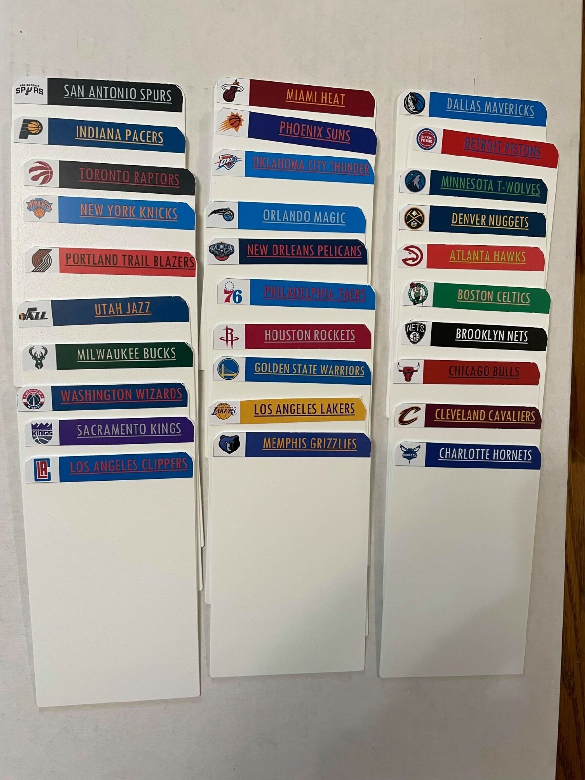 Customized Sports Card BCW Tall Dividers w/Labels NFL MLB NBA NHL & Players!
