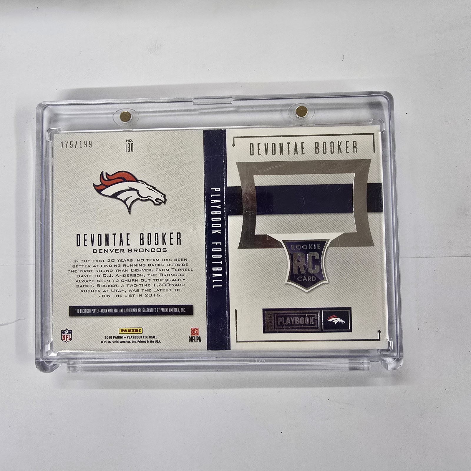 2016 Panini Playbook Booklet #130 Devontae Booker RPA /199