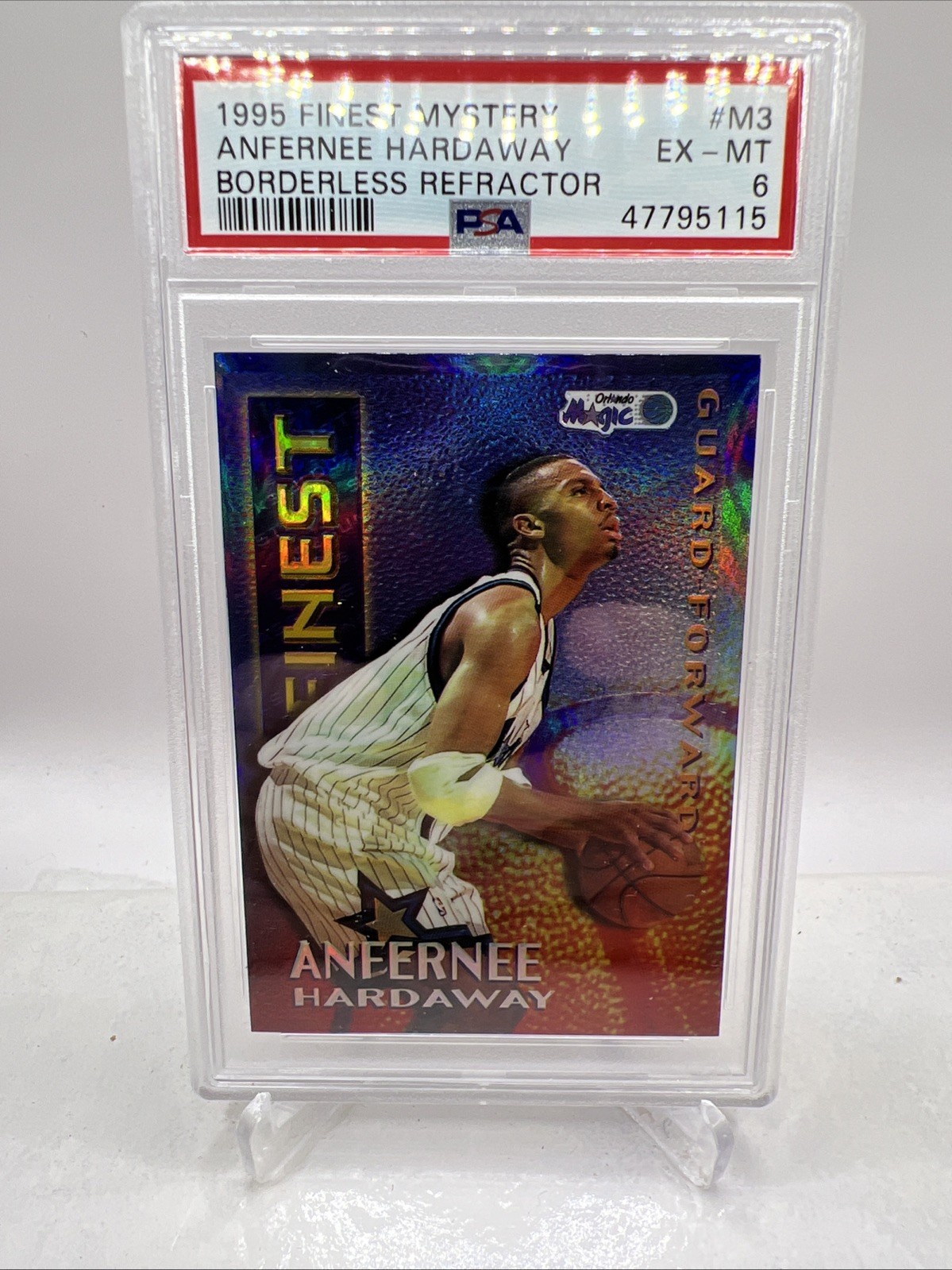 1995-96 Finest Mystery Anfernee Hardaway Borderless Refractor PSA 6