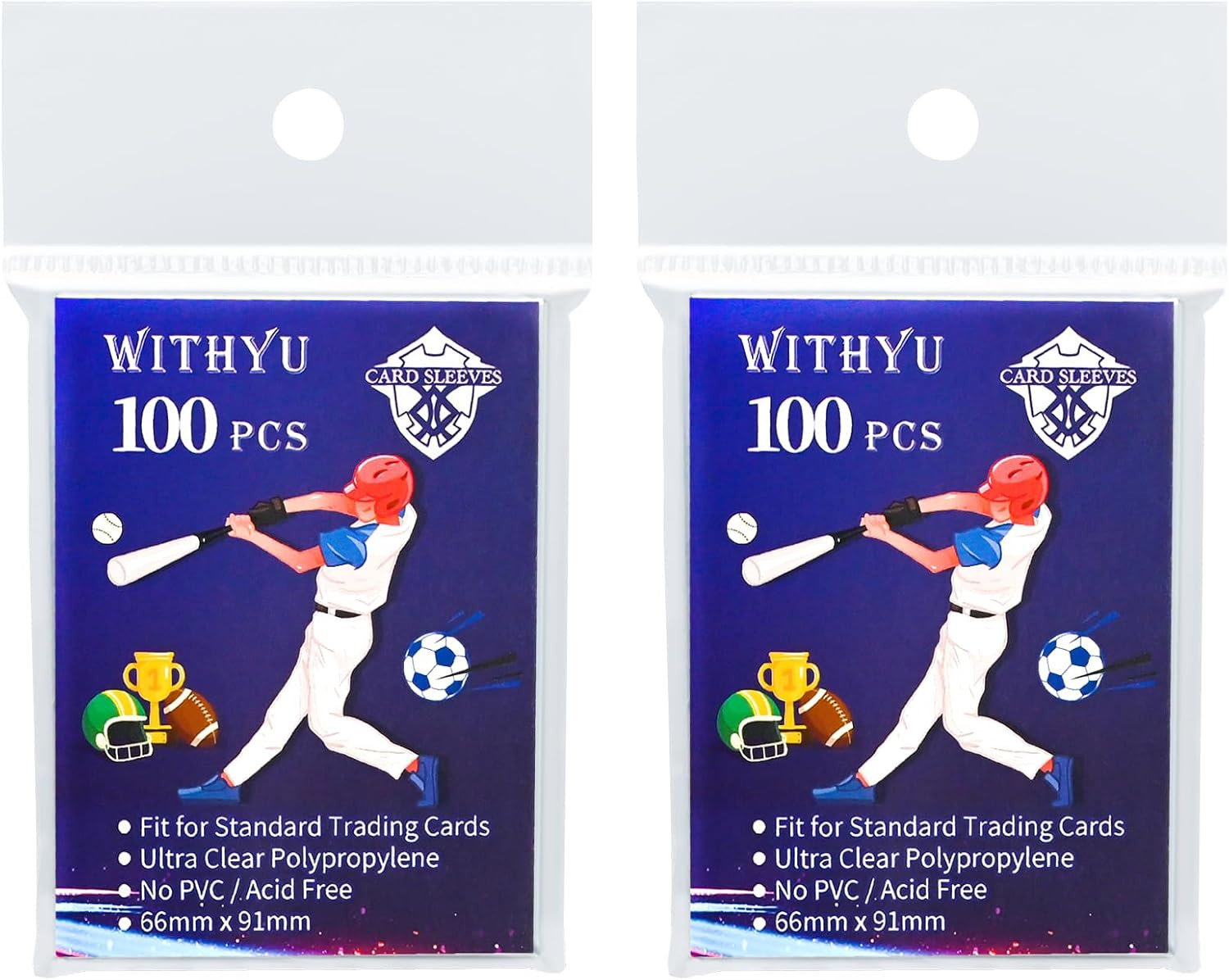400 Pcs Soft Trading Card Sleeves, Top Loading Penny Card Sleeves for Standard C