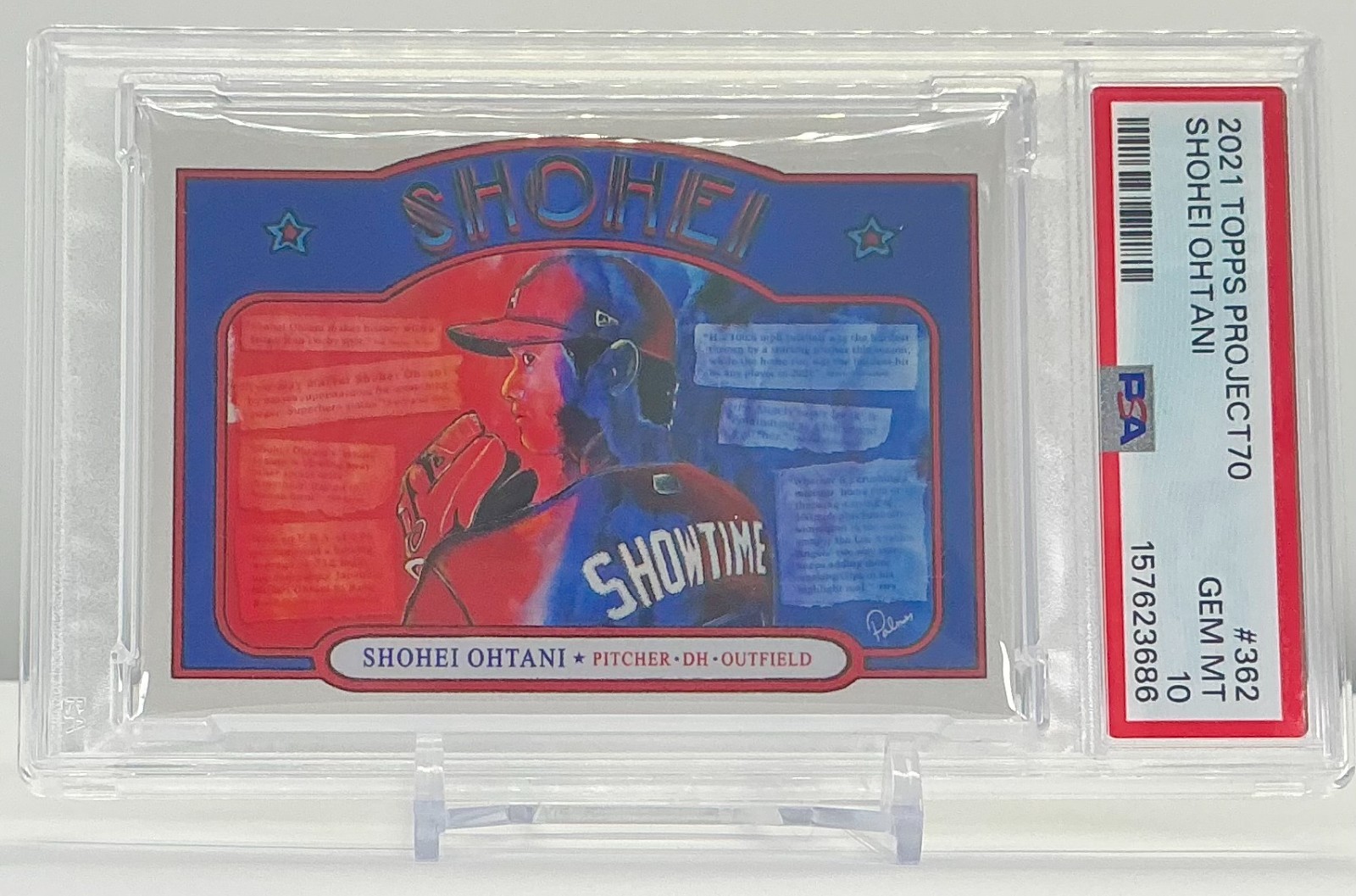 SHOHEI OHTANI 2021TOPPS PROJECT70 SHOWTIME #362 PSA10!GEMMINT!POP36!