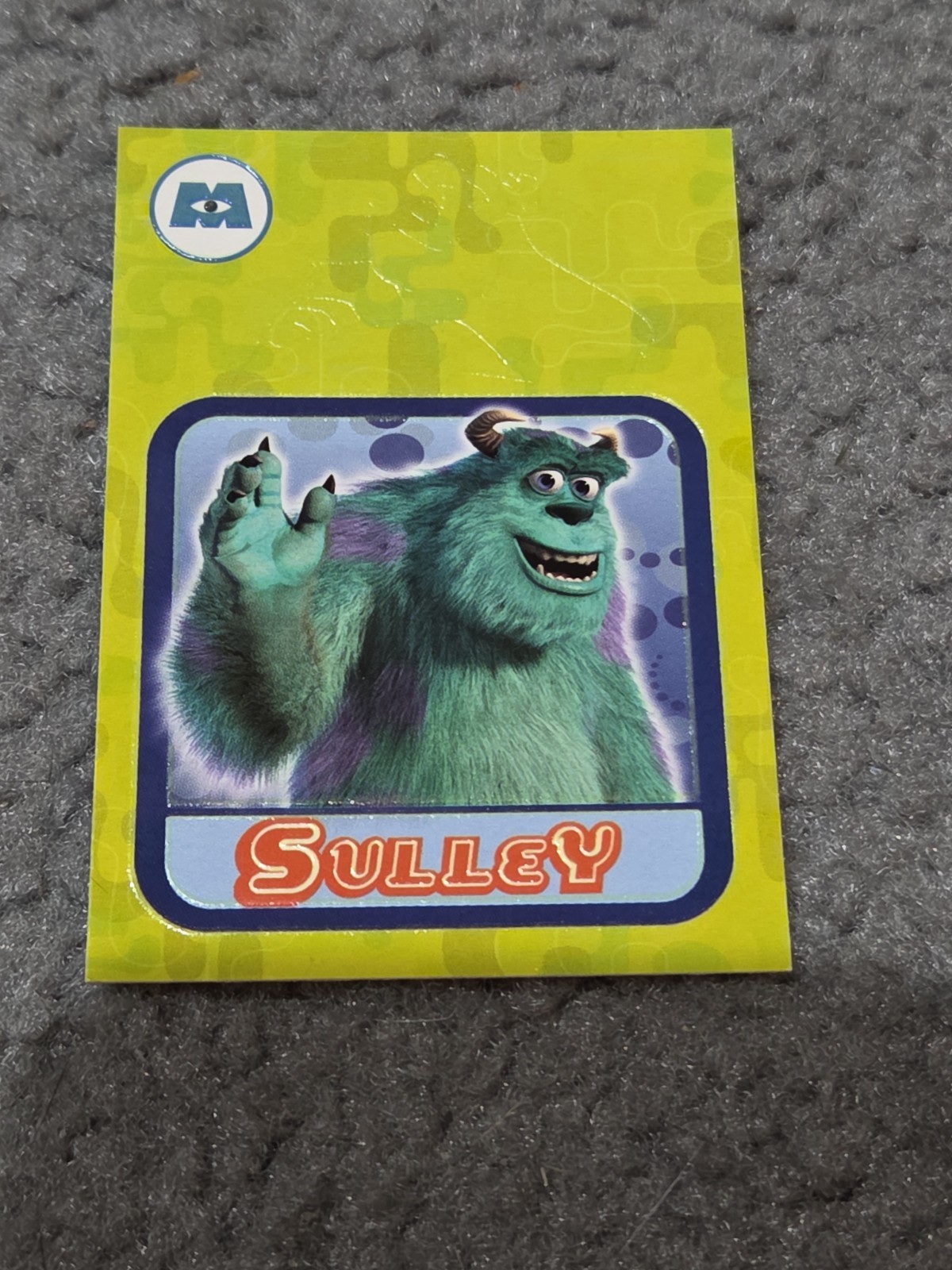 2001 Topps Monsters Inc Glow In The Dark Sulley #1 Of 6 NM GITD Card