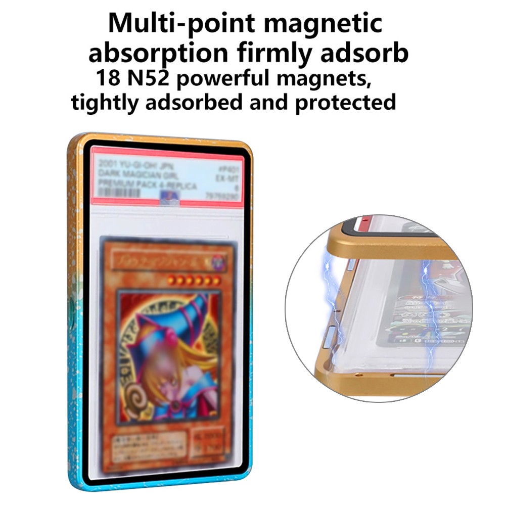 1-5PCS Magnetic Metal Case For PSA CGC Graded Trading Cards Guard Protector Case