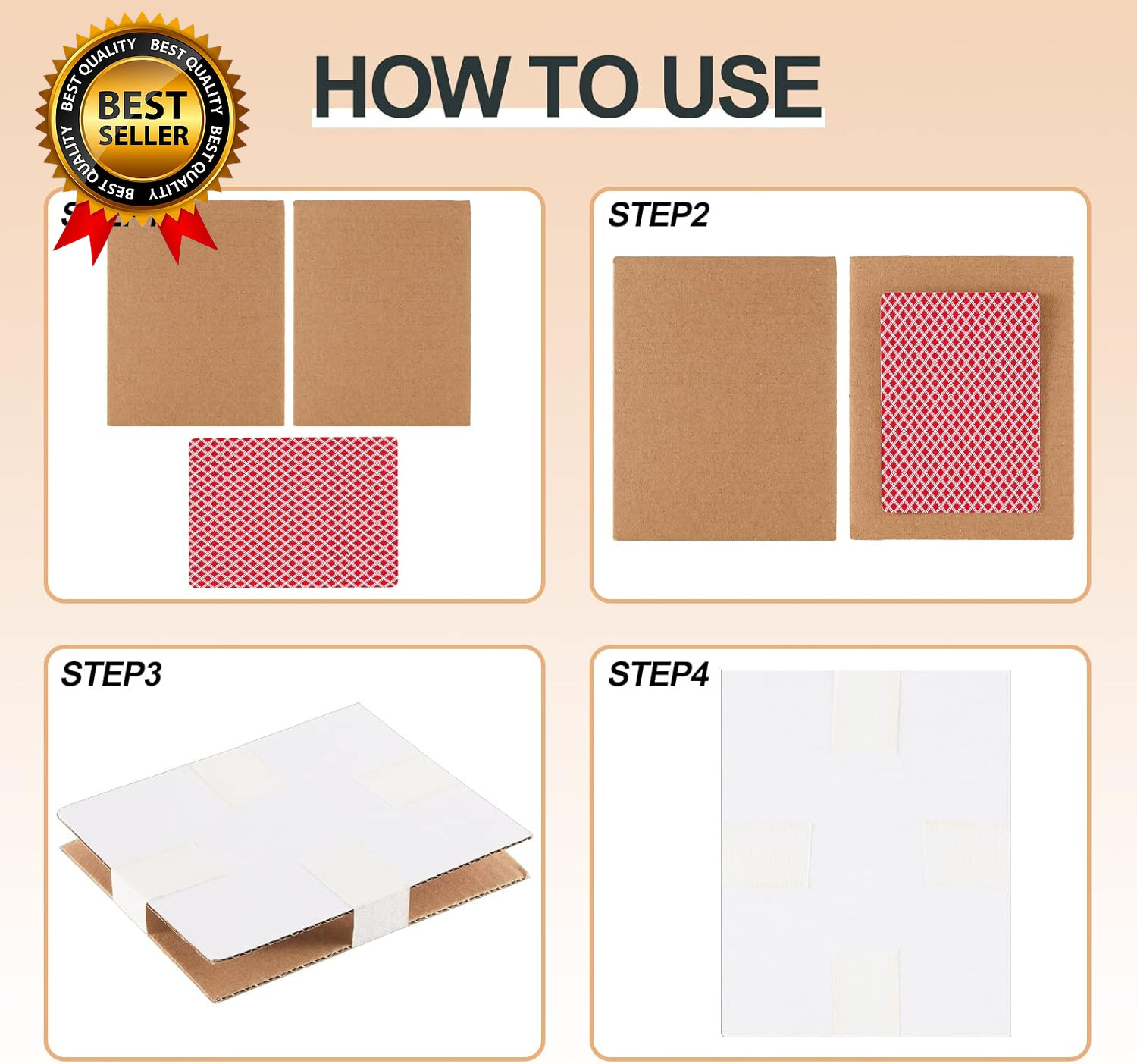 200 Pcs Trading Card Shipping Protectors 4 X 6 Inches Corrugated Cardboard Sheet