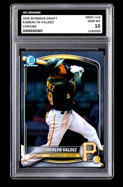 2025 Esmerlyn Valdez 1st Bowman Chrome Draft Rookie Card #BDC-110 Graded 10