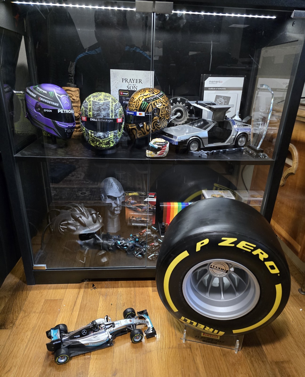 F1 Pirelli Formula One Mini Tire. Yellow Medium Wind Tunnel Pole Position Award