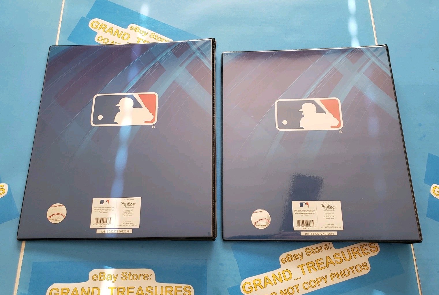 LOT OF 2 MLB CHICAGO CUBS 1-INCH 3-RING BINDER Markings Gibson School Collecting