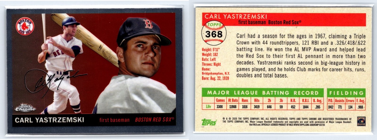 CARL YASTRZEMSKI 2025 Topps Chrome #368