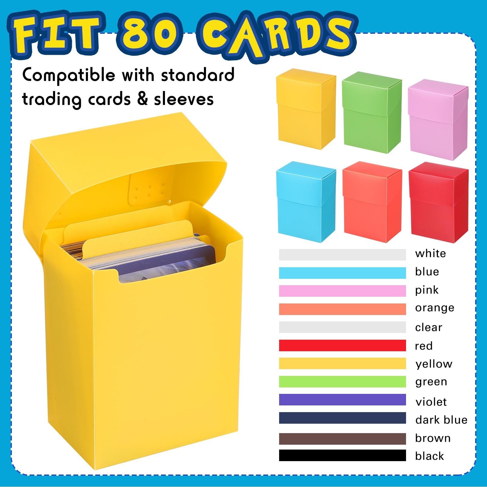 Leyndo 12 Pack Tcg Cards Deck Boxes Trading Card Storage Large Capacity