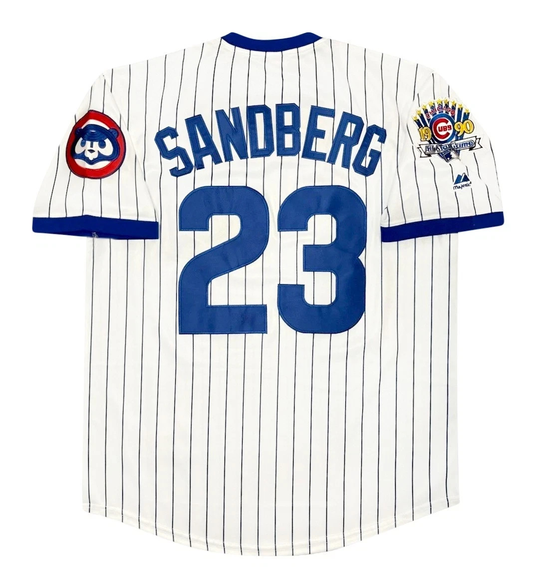 Ryne Sandberg 1990 Chicago Cubs Men’s Home Cooperstown Jersey w/ All Star Patch