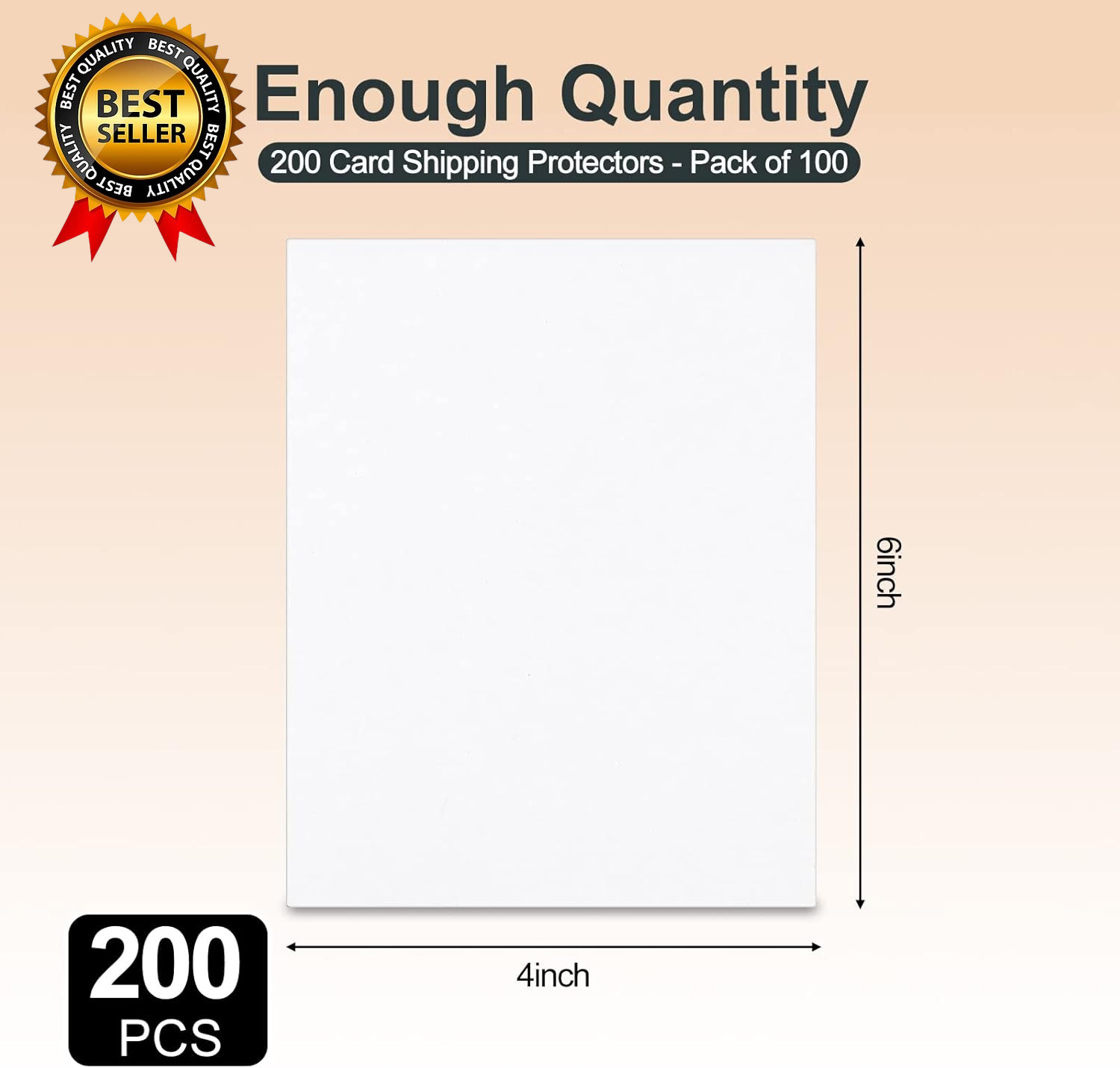 200 Pcs Trading Card Shipping Protectors 4 X 6 Inches Corrugated Cardboard Sheet