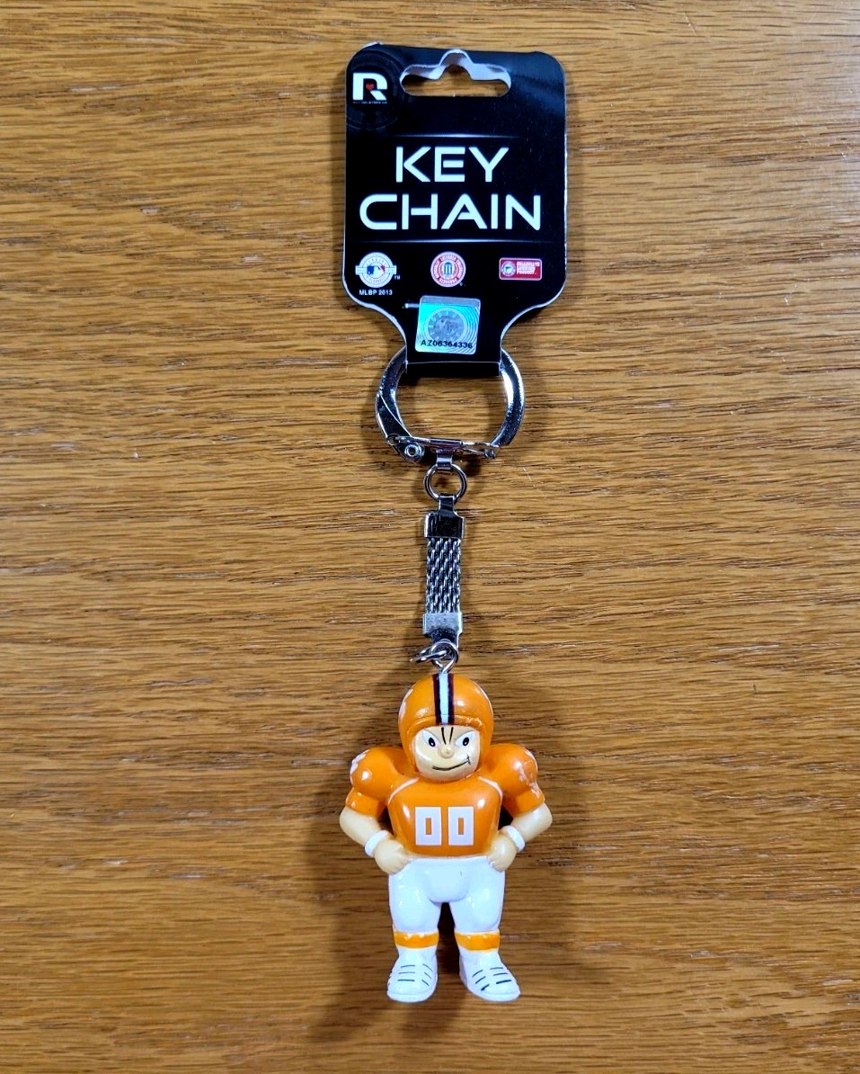 Clemson Tigers Keychain Resin Orange White Lil’ Sports Brat Football Key Ring