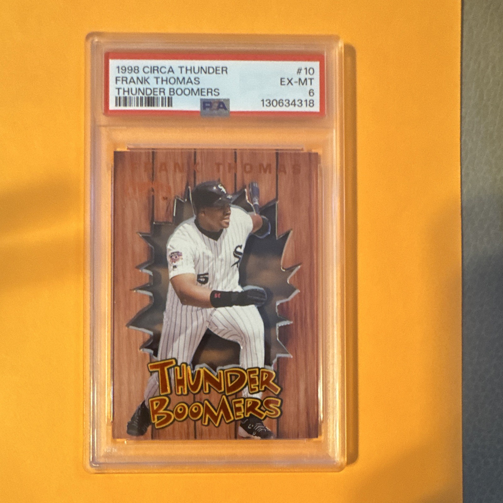 🔥Rare🔥 1998 SkyBox Circa Thunder Boomers Frank Thomas #10 TB PSA 6