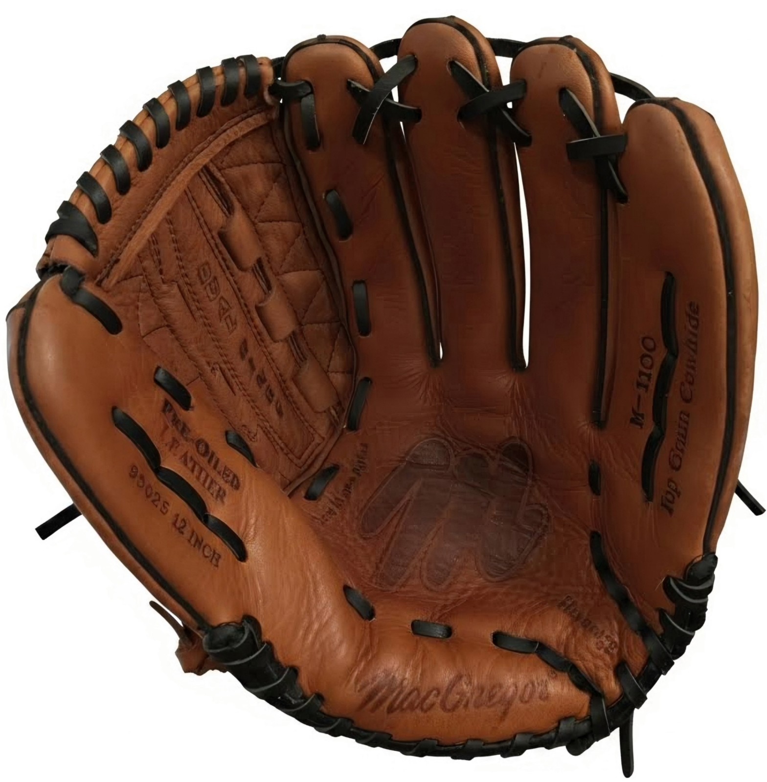 MacGregor Baseball Glove Leather RHT 12″ 95025 M-1100 Right Hand Throw