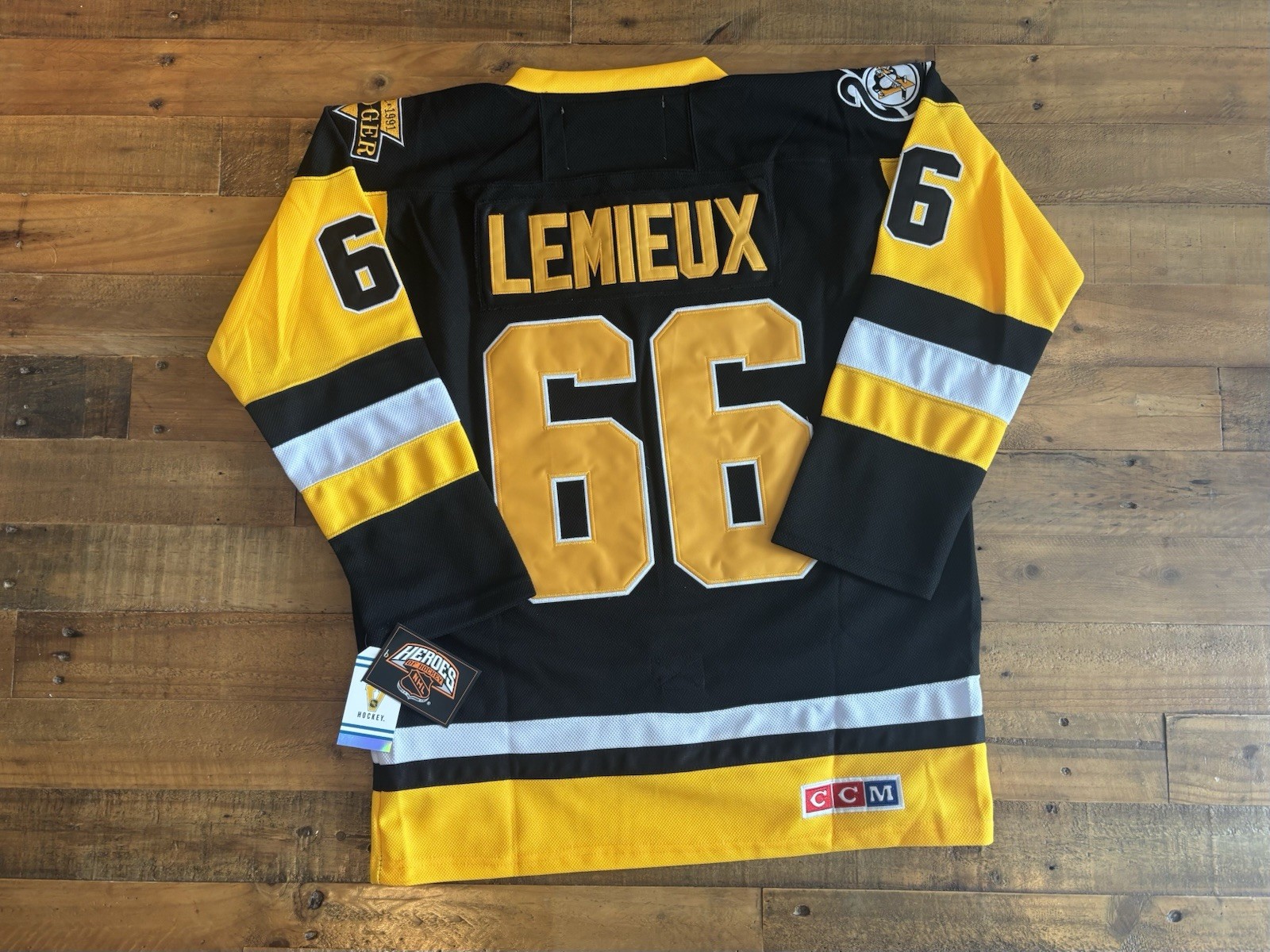 Mario Lemieux Pittsburgh Penguins NHL Jersey Size 50 Large Mens