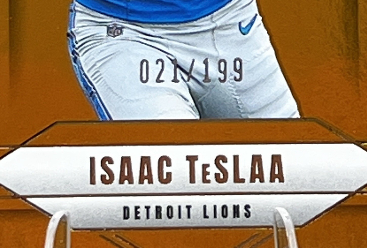 2025 Panini Donruss Elite – Rookies Isaac Teslaa #117 Orange /199 (RC) Lions