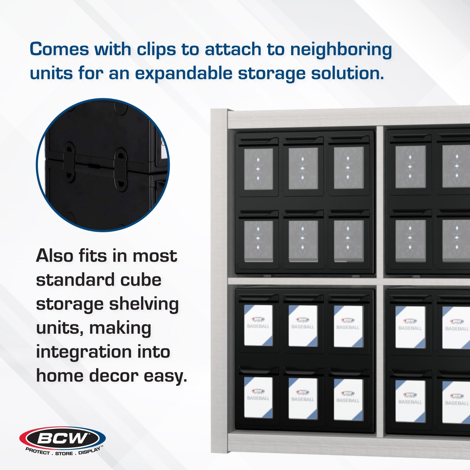 BCW Card Box Bin 6 Drawers Hold 1000+ Gaming / 700 Sports Cards Plastic Catalog