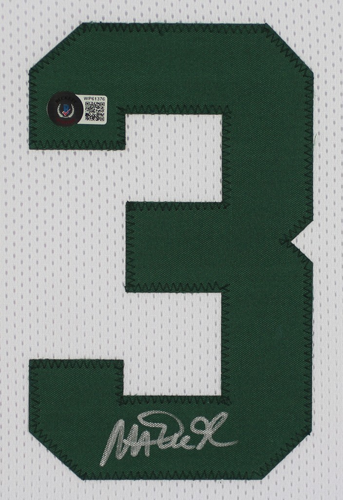 Magic Johnson Autographed and Framed White Michigan State Jersey Beckett COA