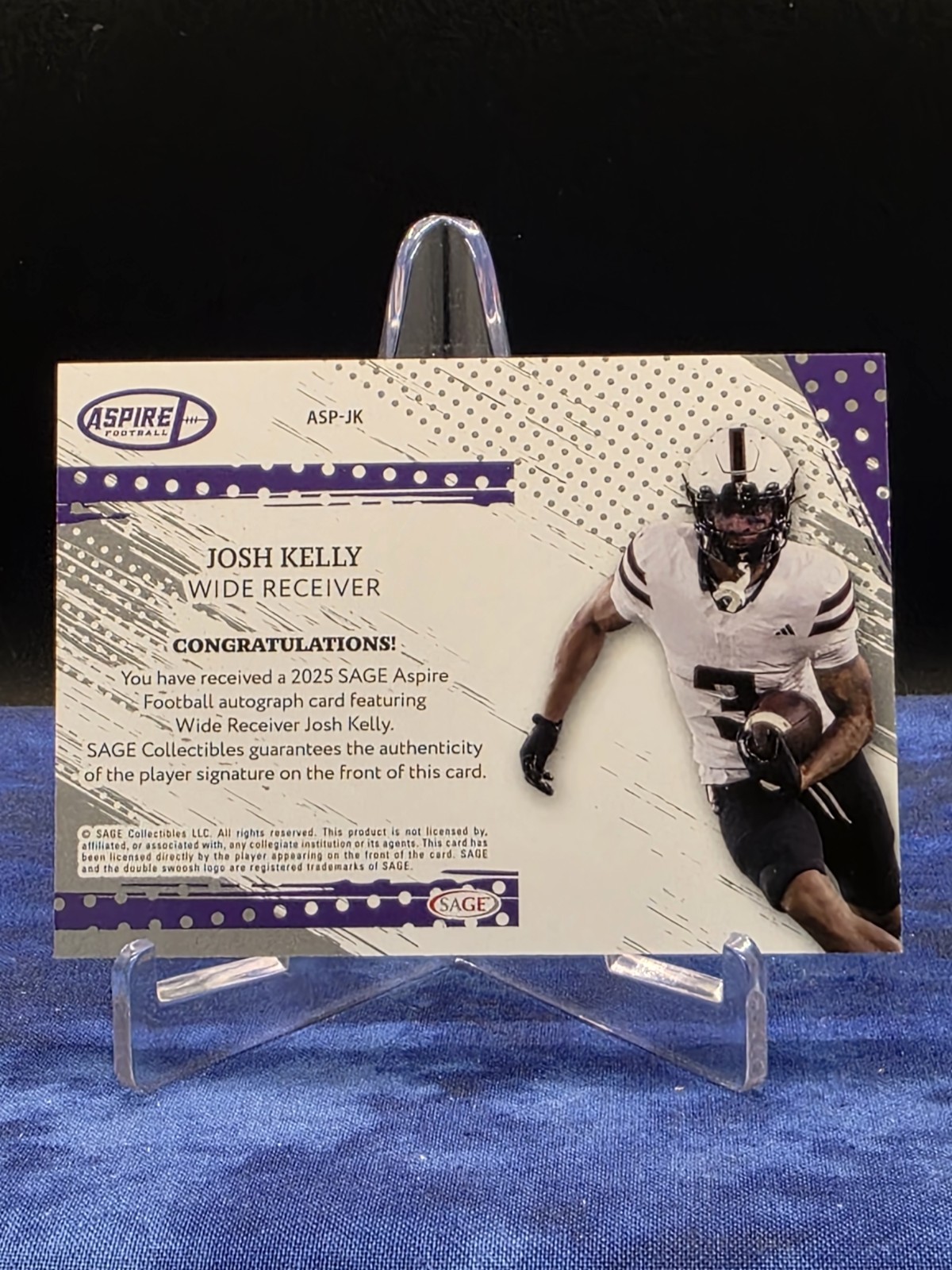 2025 Sage Aspire Josh Kelly Bronze Foil Rookie Auto Cowboys