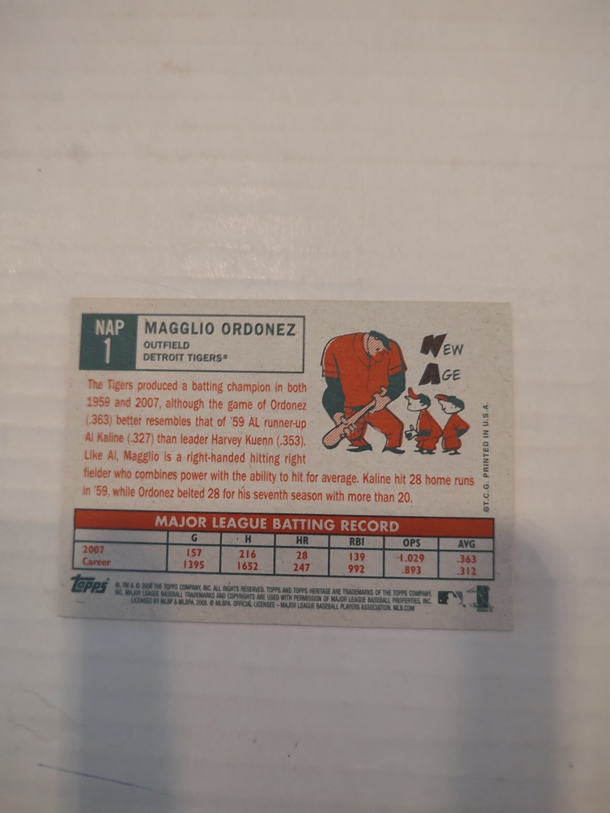 2008 Topps Heritage New Age Performers #NAP1 Magglio Ordonez (PWE)
